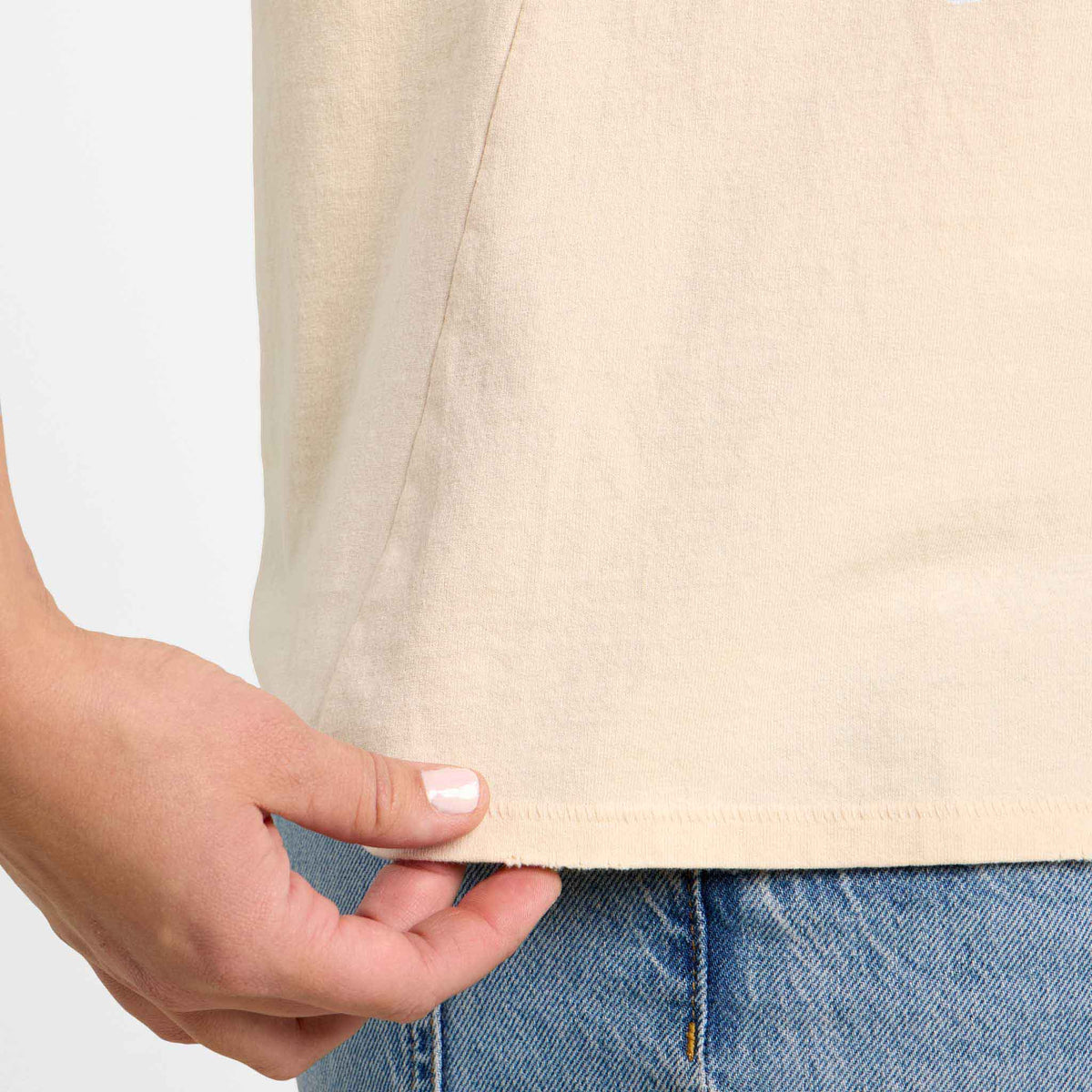 Color:Bone | Vintage Cotton Everyday T-Shirt