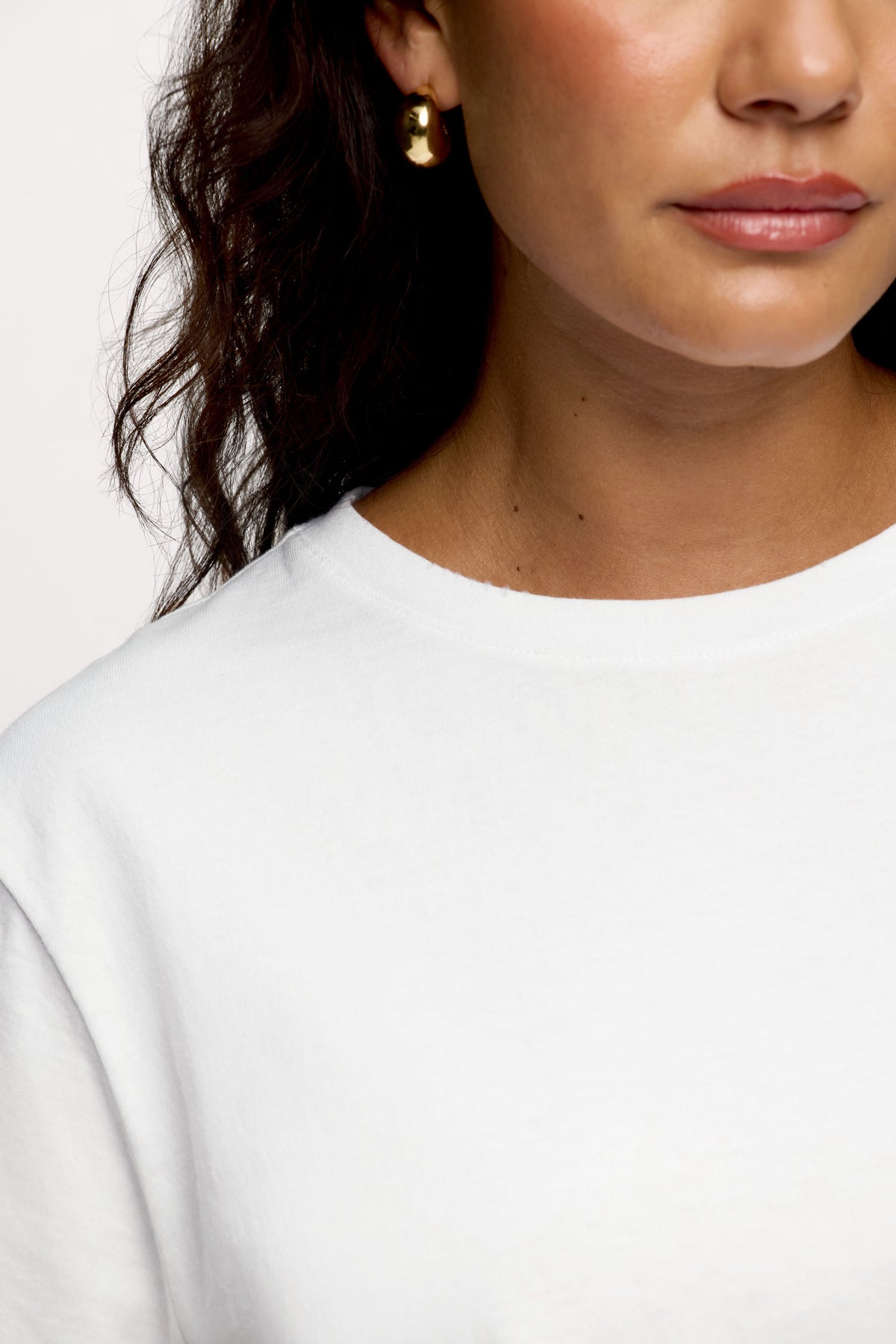 Color:White | nuuds everyday t-shirt – womens cotton t-shirt relaxed fit t-shirts for women