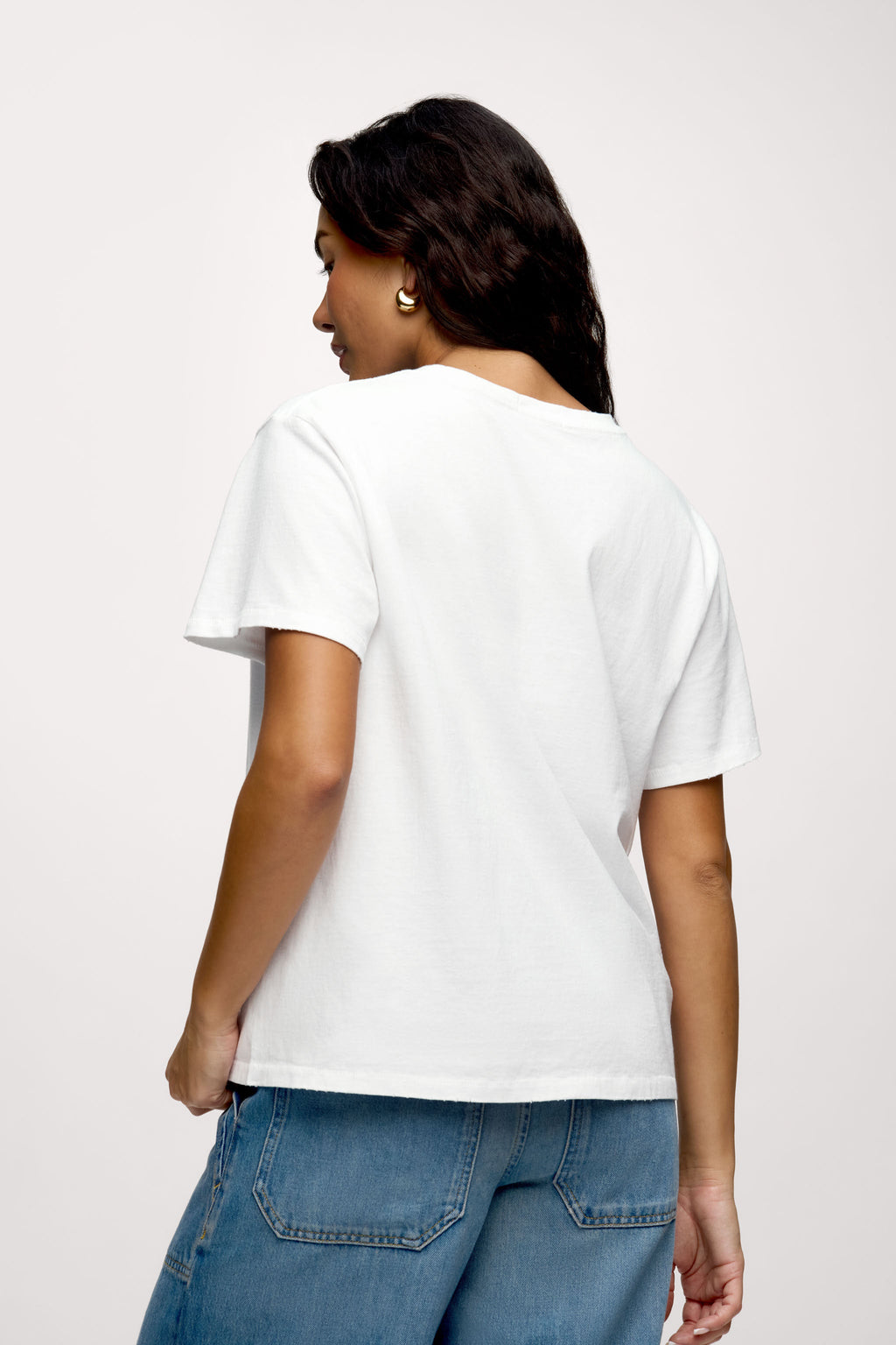Color:White | nuuds everyday t-shirt – womens cotton t-shirt relaxed fit t-shirts for women