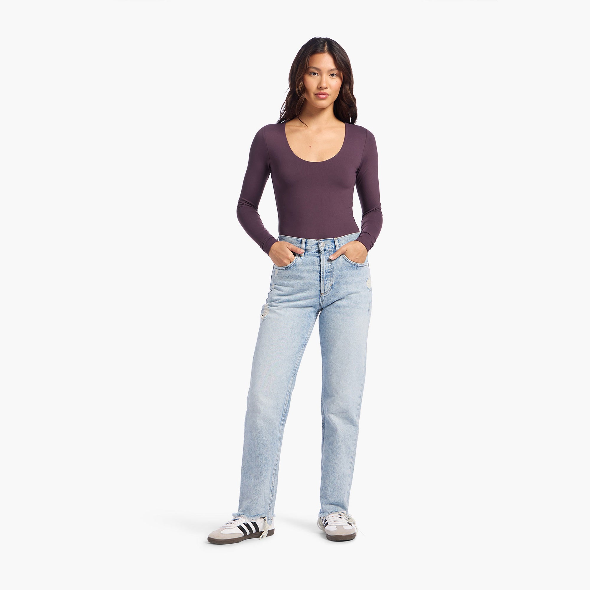 Long Sleeve Scoop Neck Bodysuit