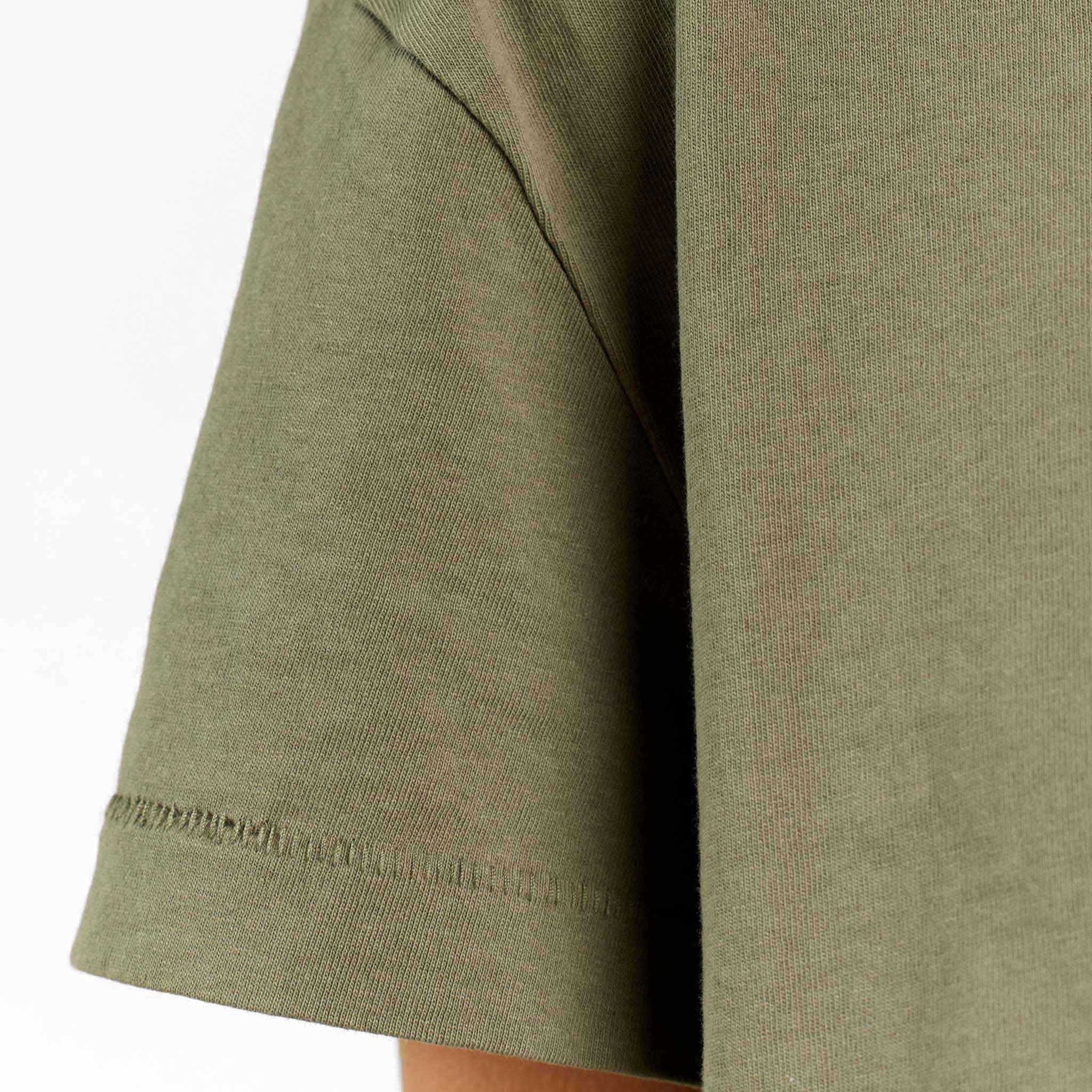 Vintage Cotton Cropped Tee | Olive