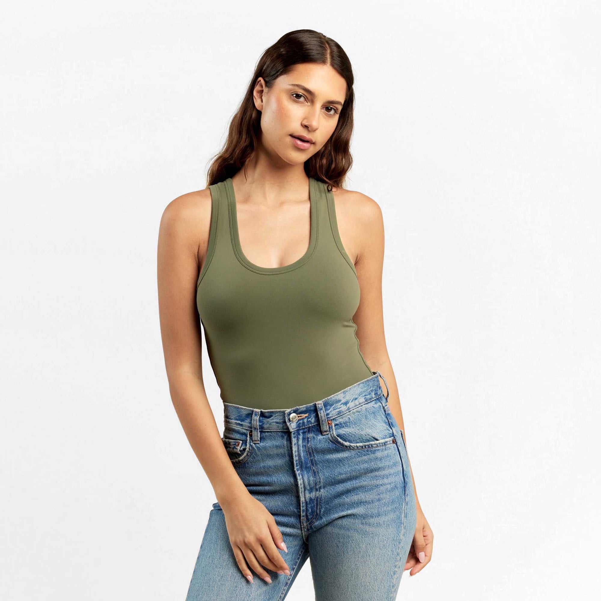 Seamless Scoop Tank Bodysuit