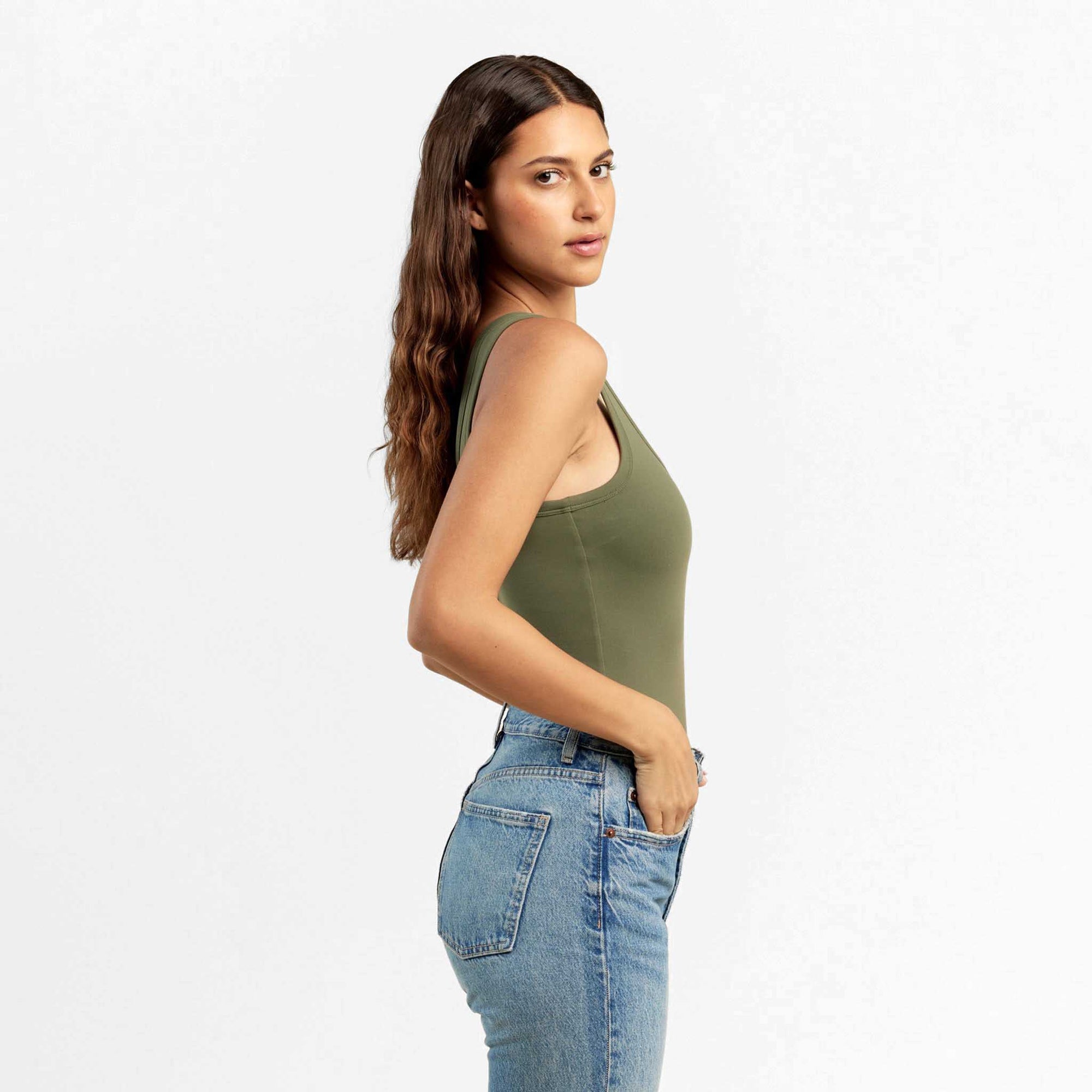 Seamless Scoop Tank Bodysuit
