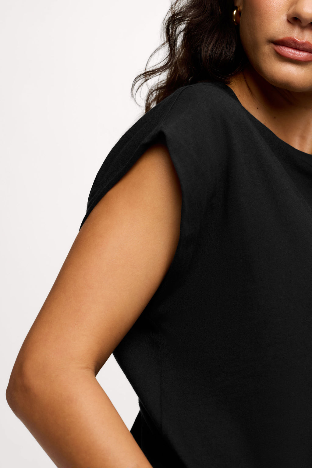 nuuds muscle tee – jersey knit fabric womens cotton t-shirts basic tees tops for women