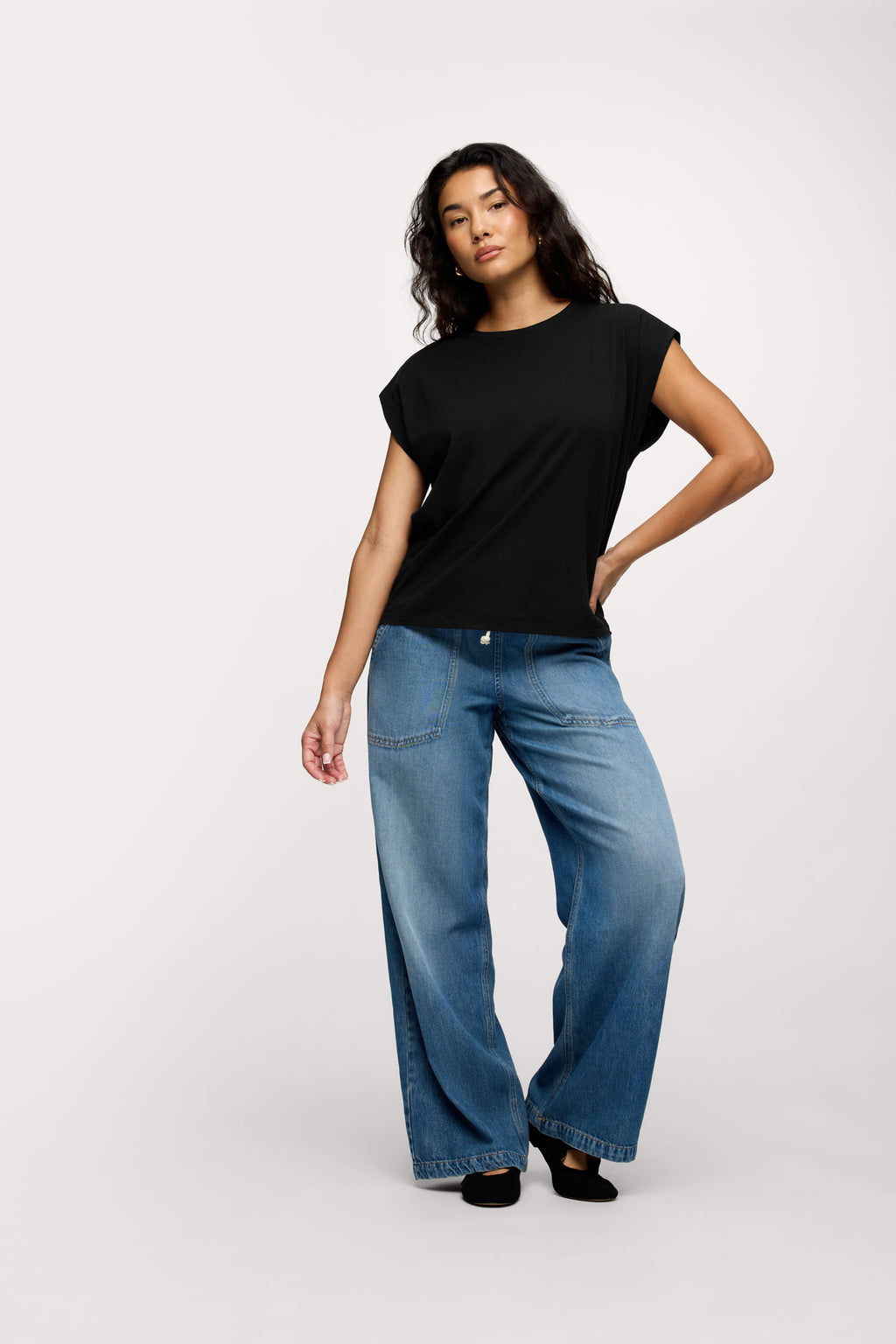 nuuds muscle tee – jersey knit fabric womens cotton t-shirts basic tees tops for women