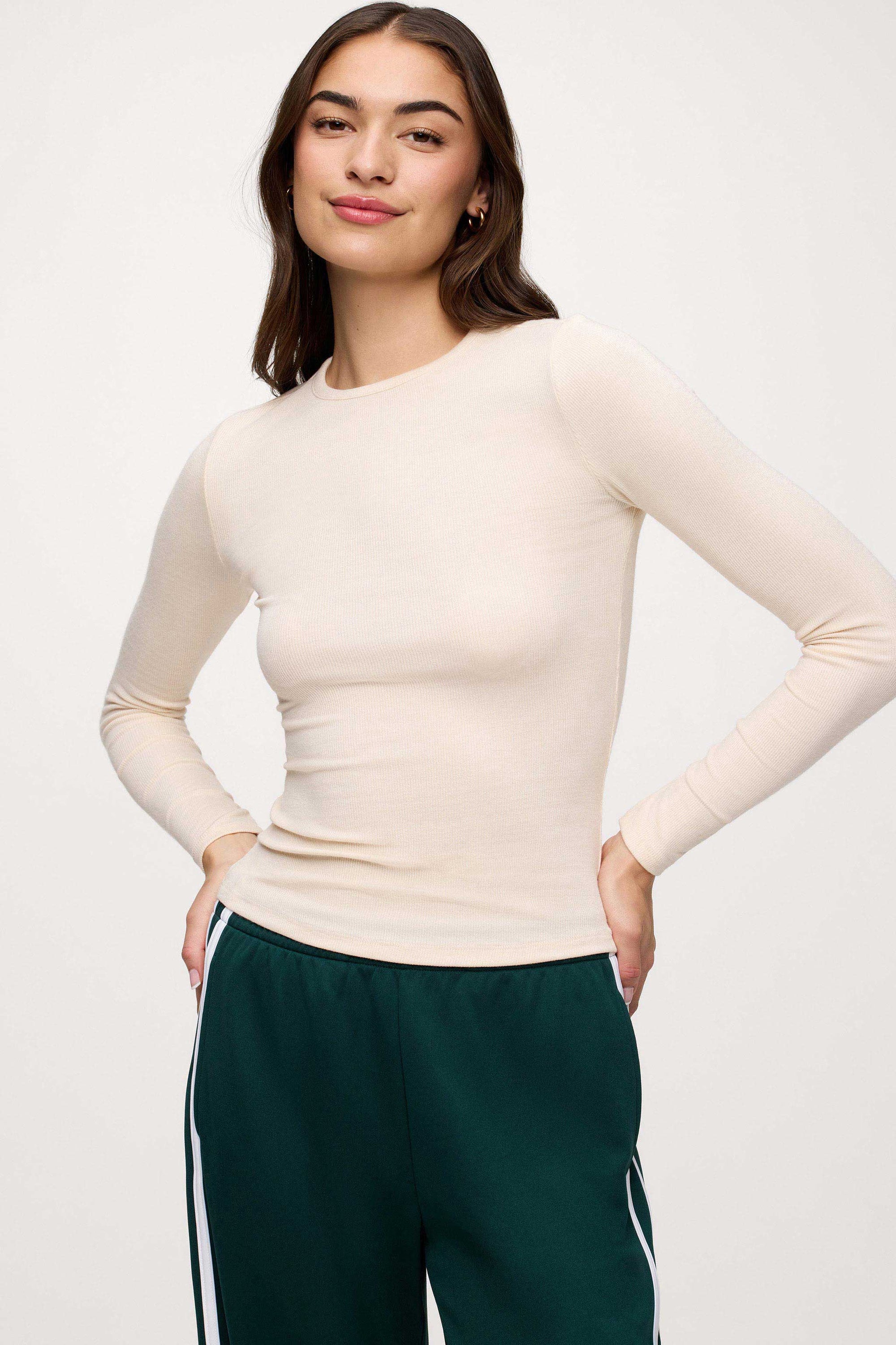 Slinky Rib Long Sleeve Shirt