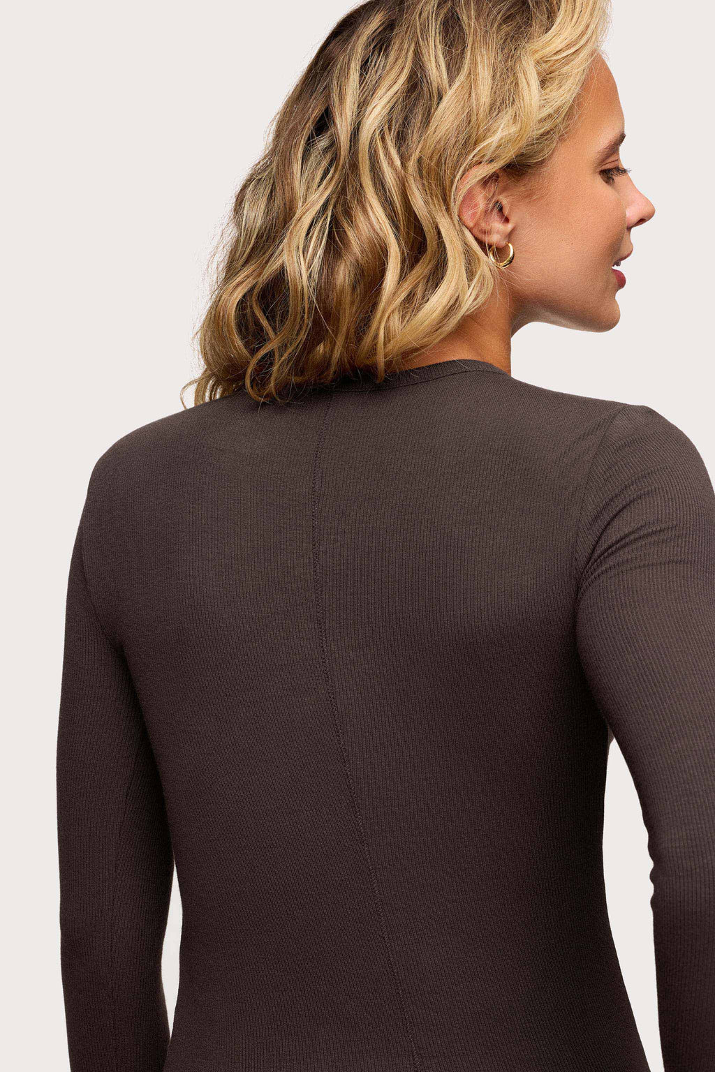 Slinky Rib Long Sleeve Shirt