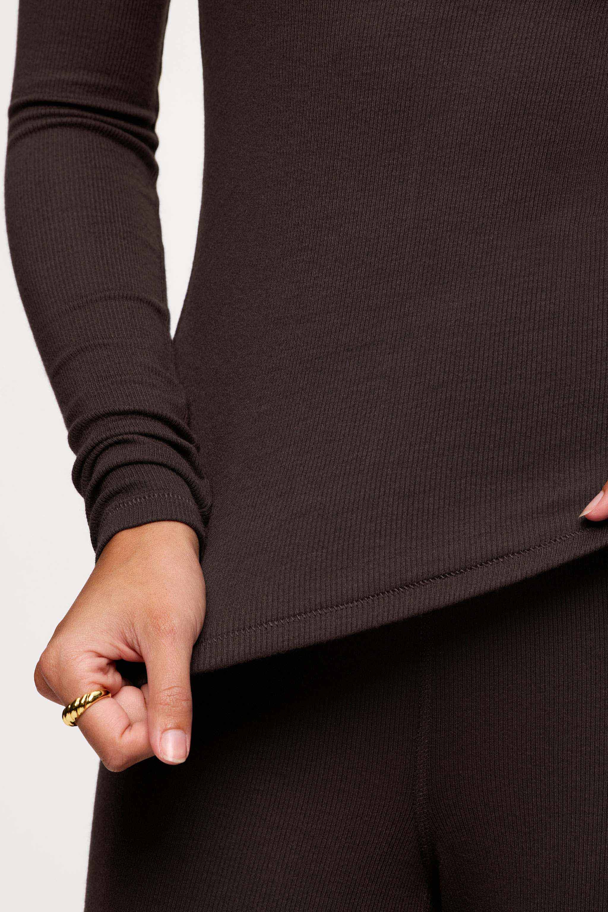 Slinky Rib Long Sleeve Shirt