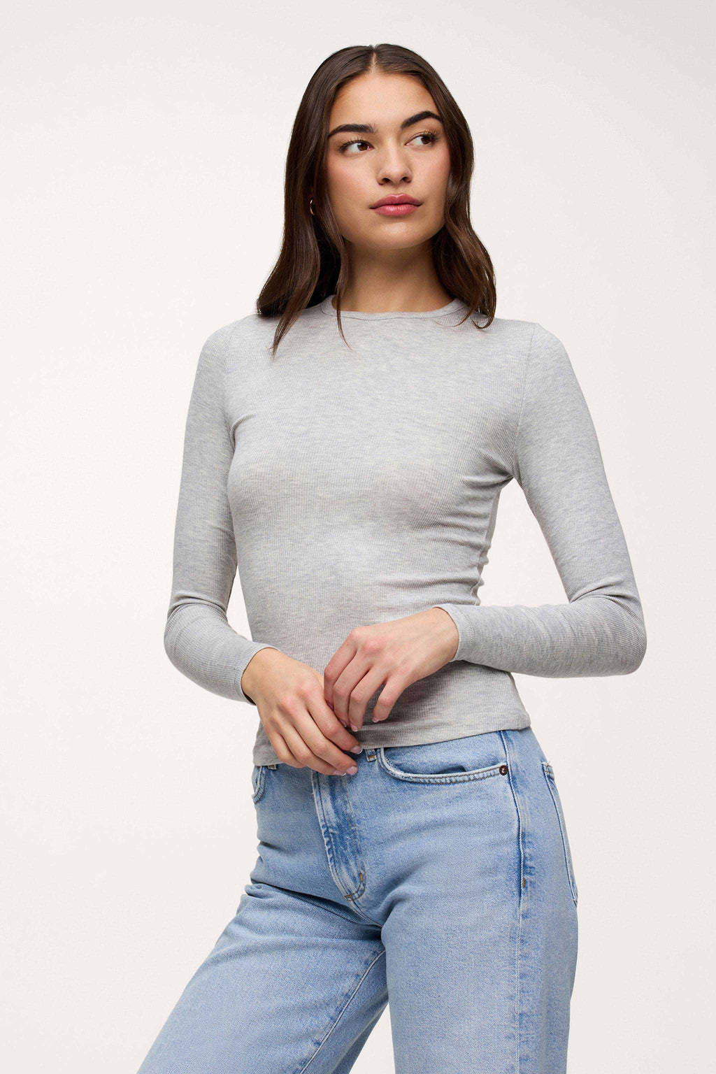 Slinky Rib Long Sleeve Shirt