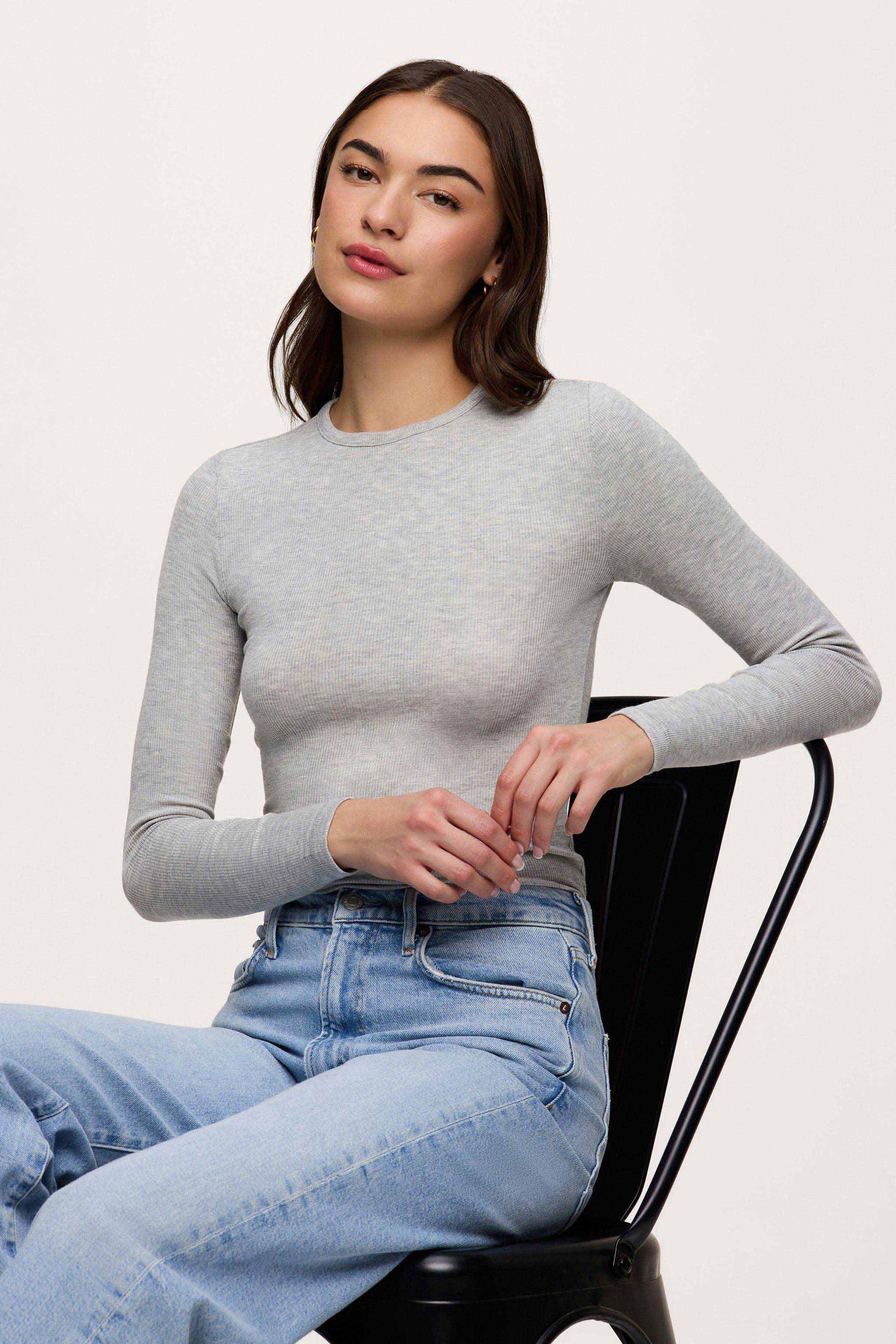 Slinky Rib Long Sleeve Shirt
