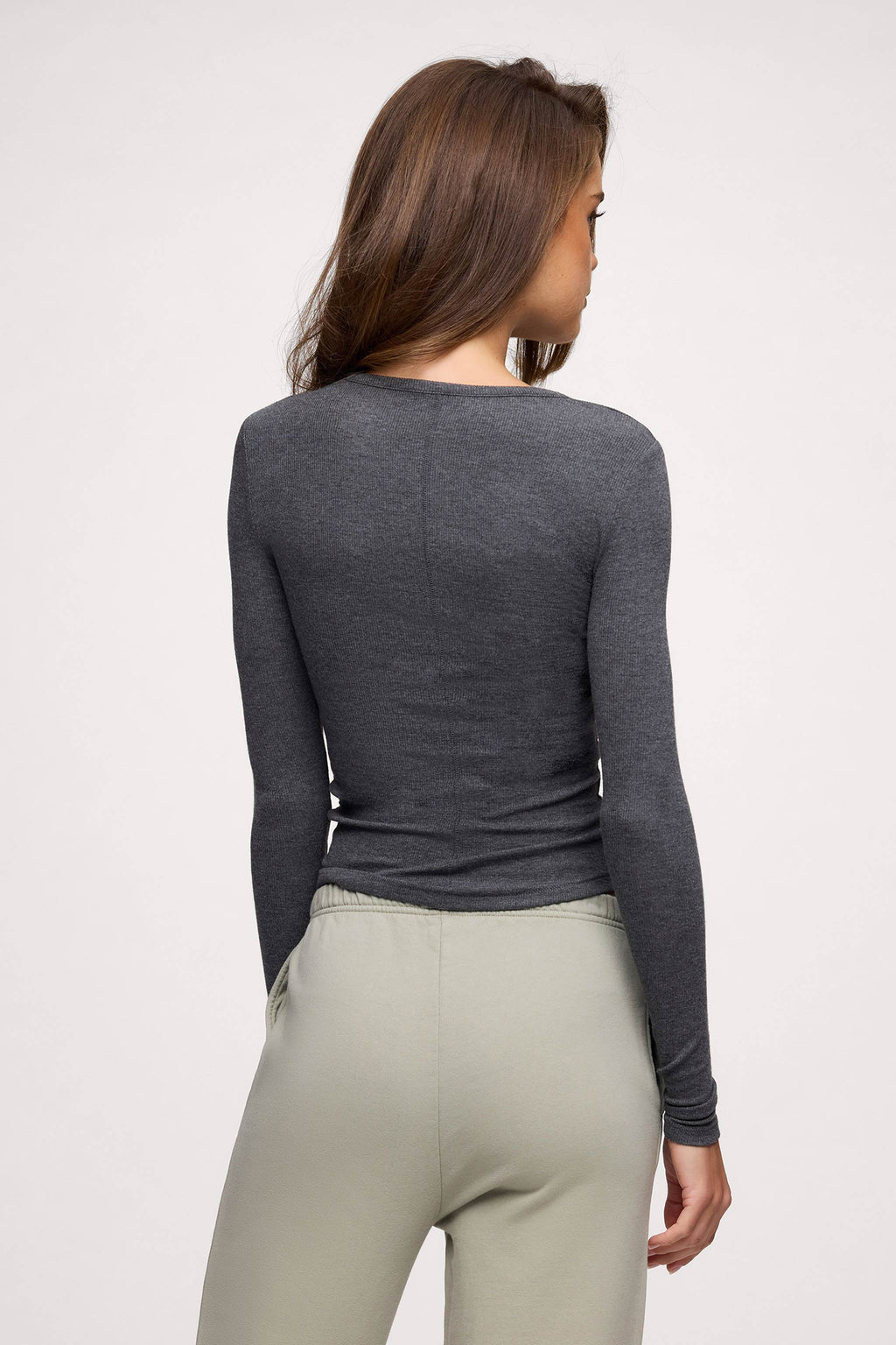 Slinky Rib Long Sleeve Shirt