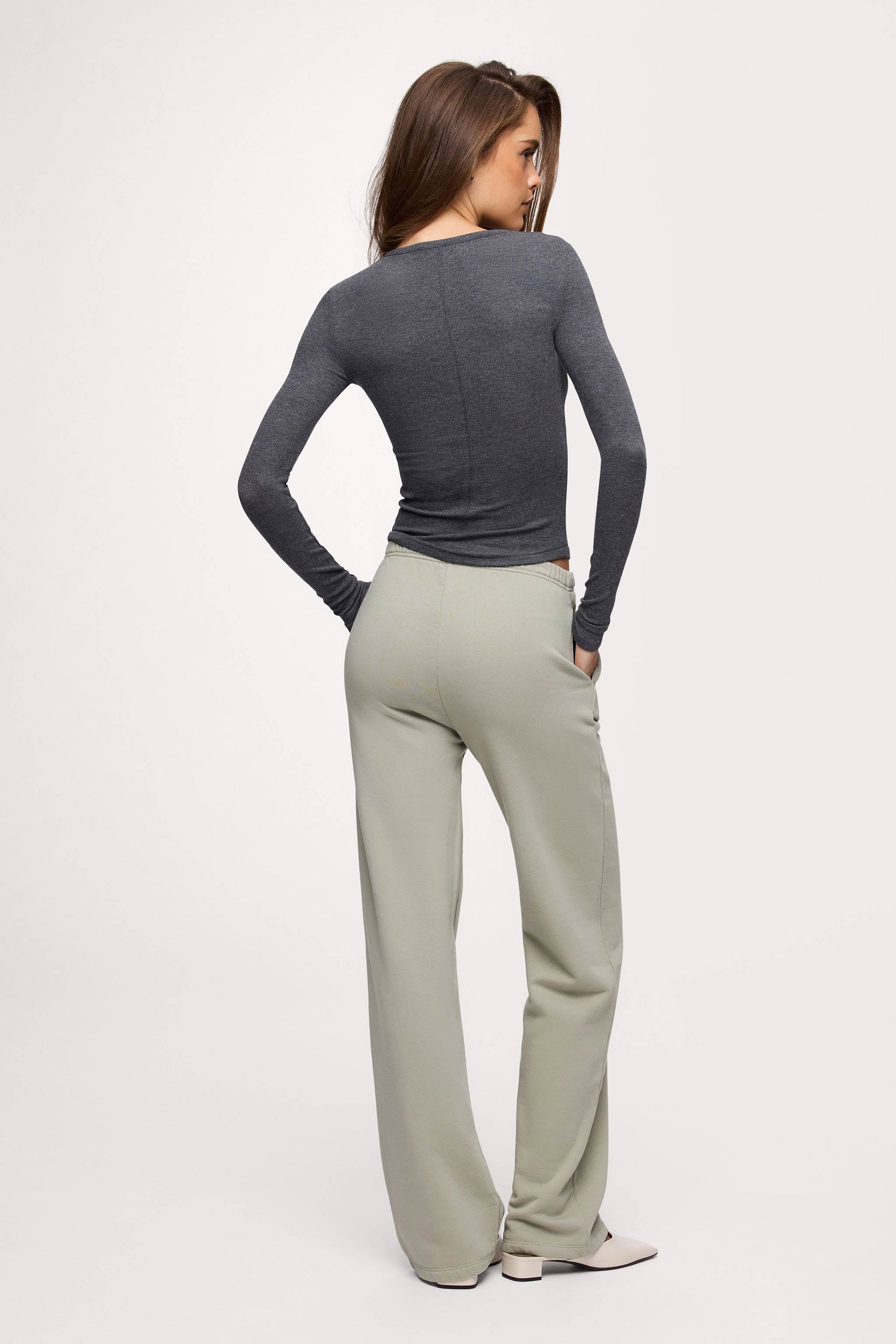 Slinky Rib Long Sleeve Shirt