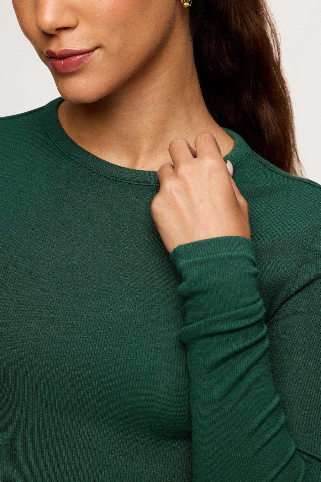 Slinky Rib Long Sleeve Shirt