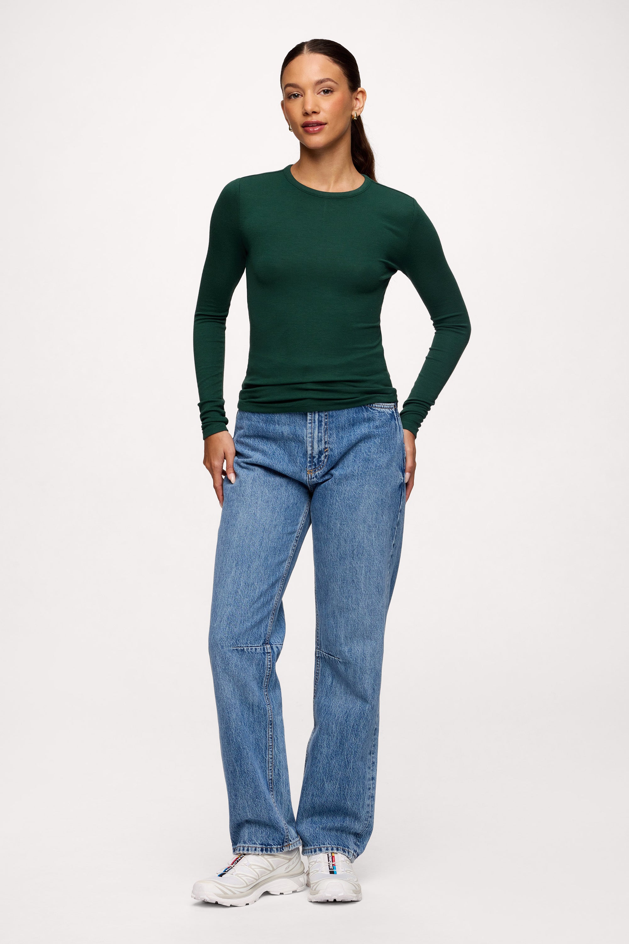 Slinky Rib Long Sleeve Shirt