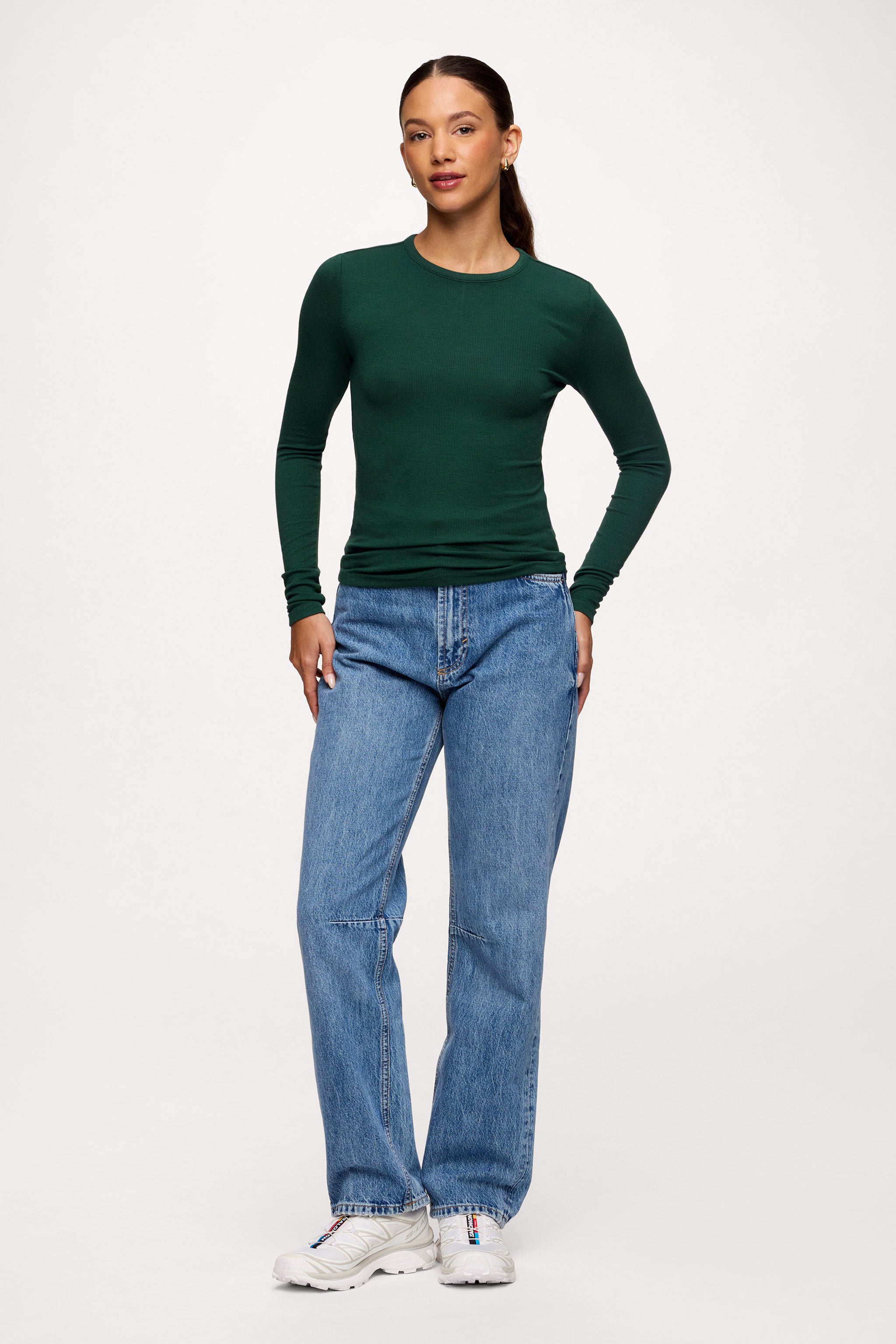 Slinky Rib Long Sleeve Shirt