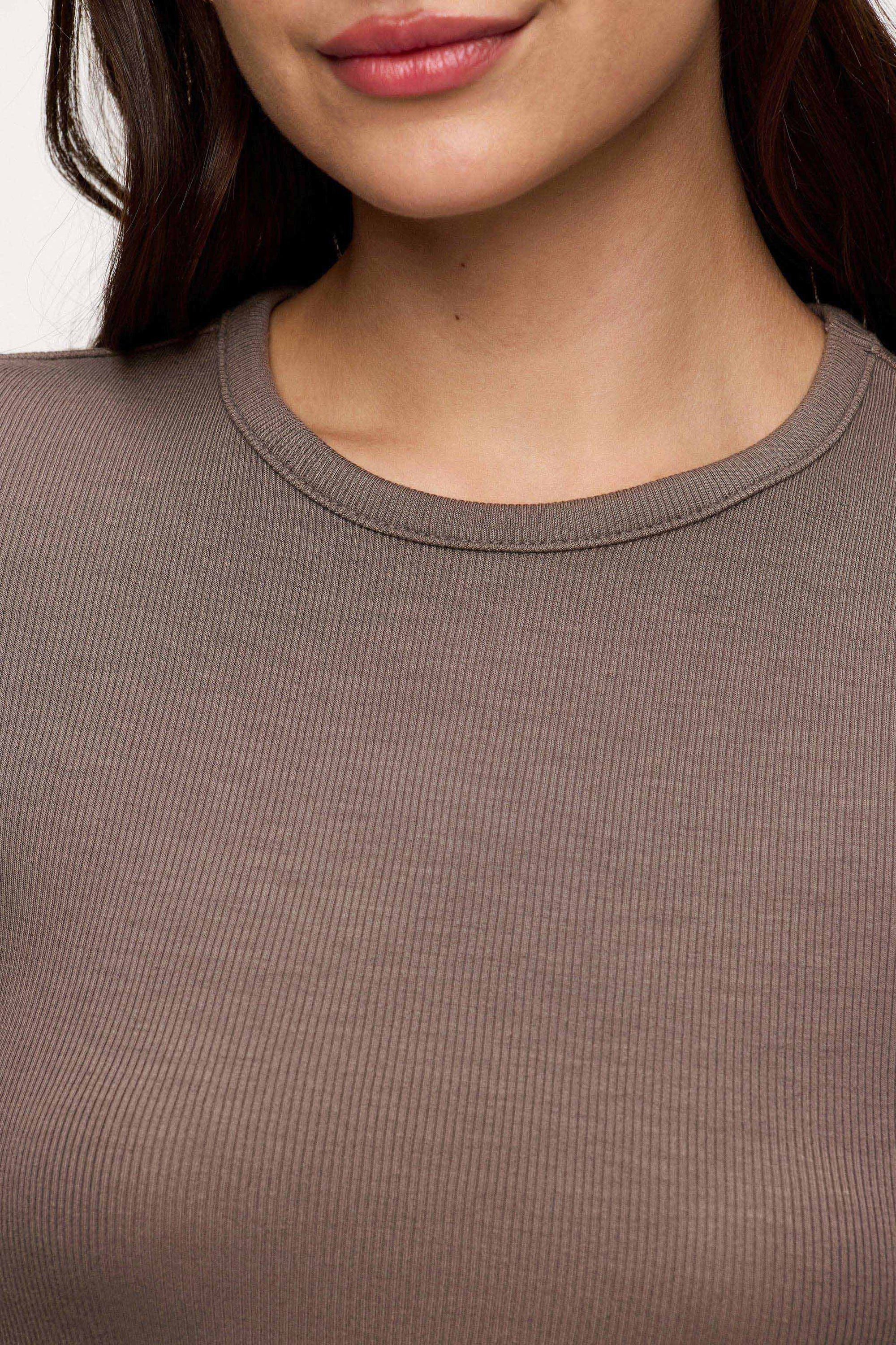 Slinky Rib Long Sleeve Shirt