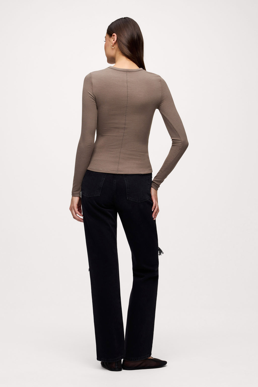 Slinky Rib Long Sleeve Shirt