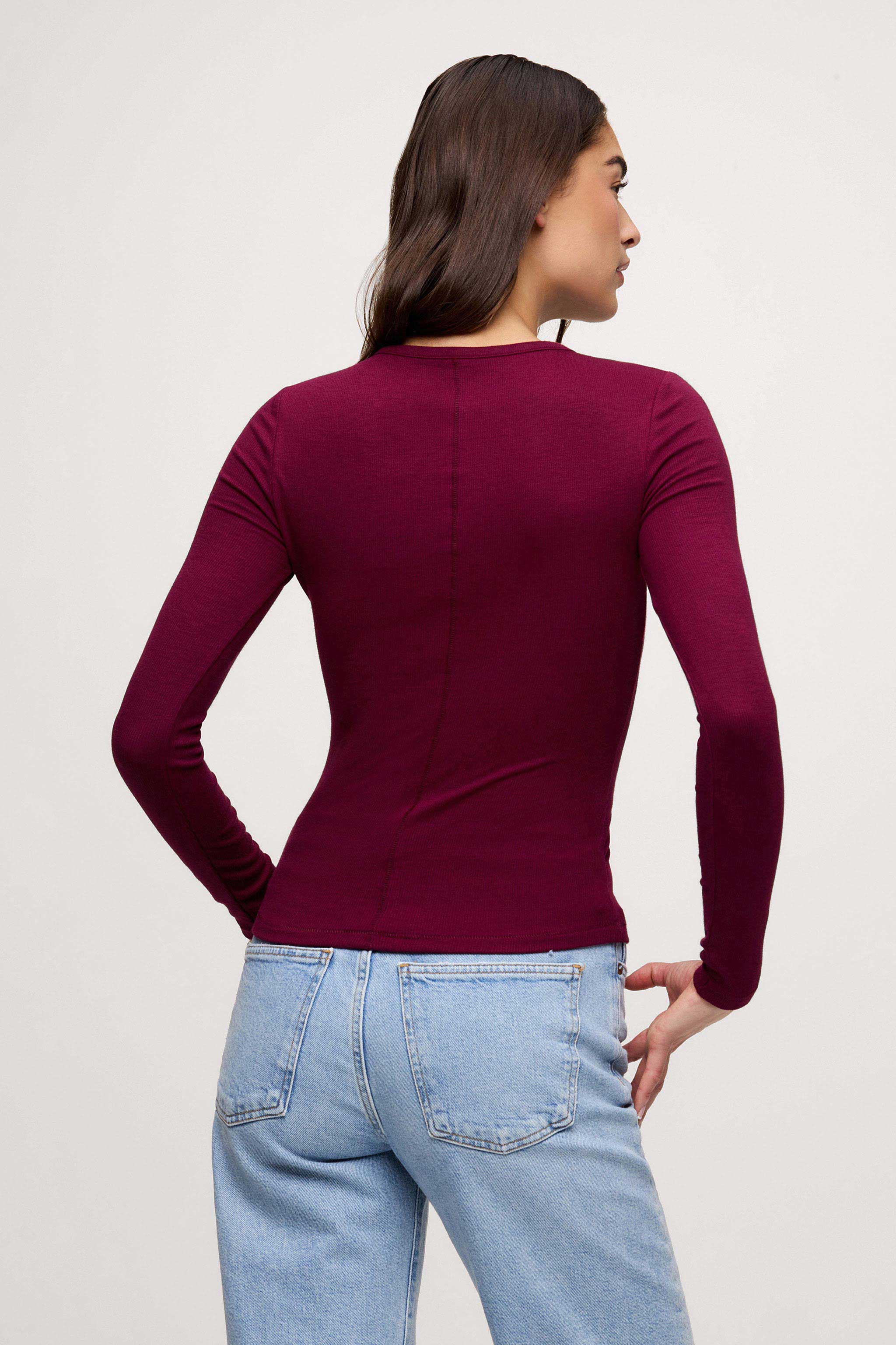 Slinky Rib Long Sleeve Shirt
