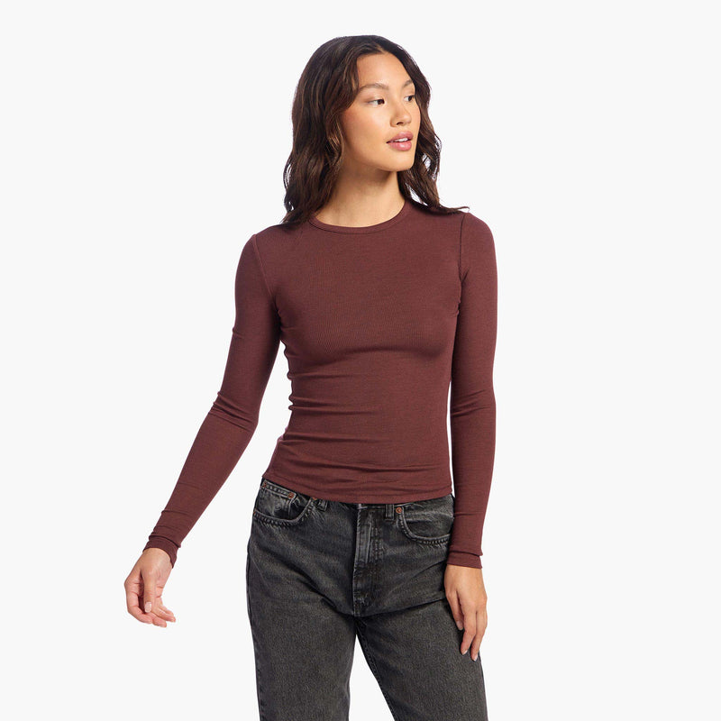 Slinky Rib Long Sleeve Shirt image 