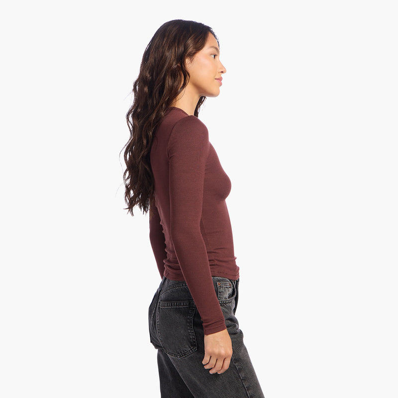 Slinky Rib Long Sleeve Shirt image 