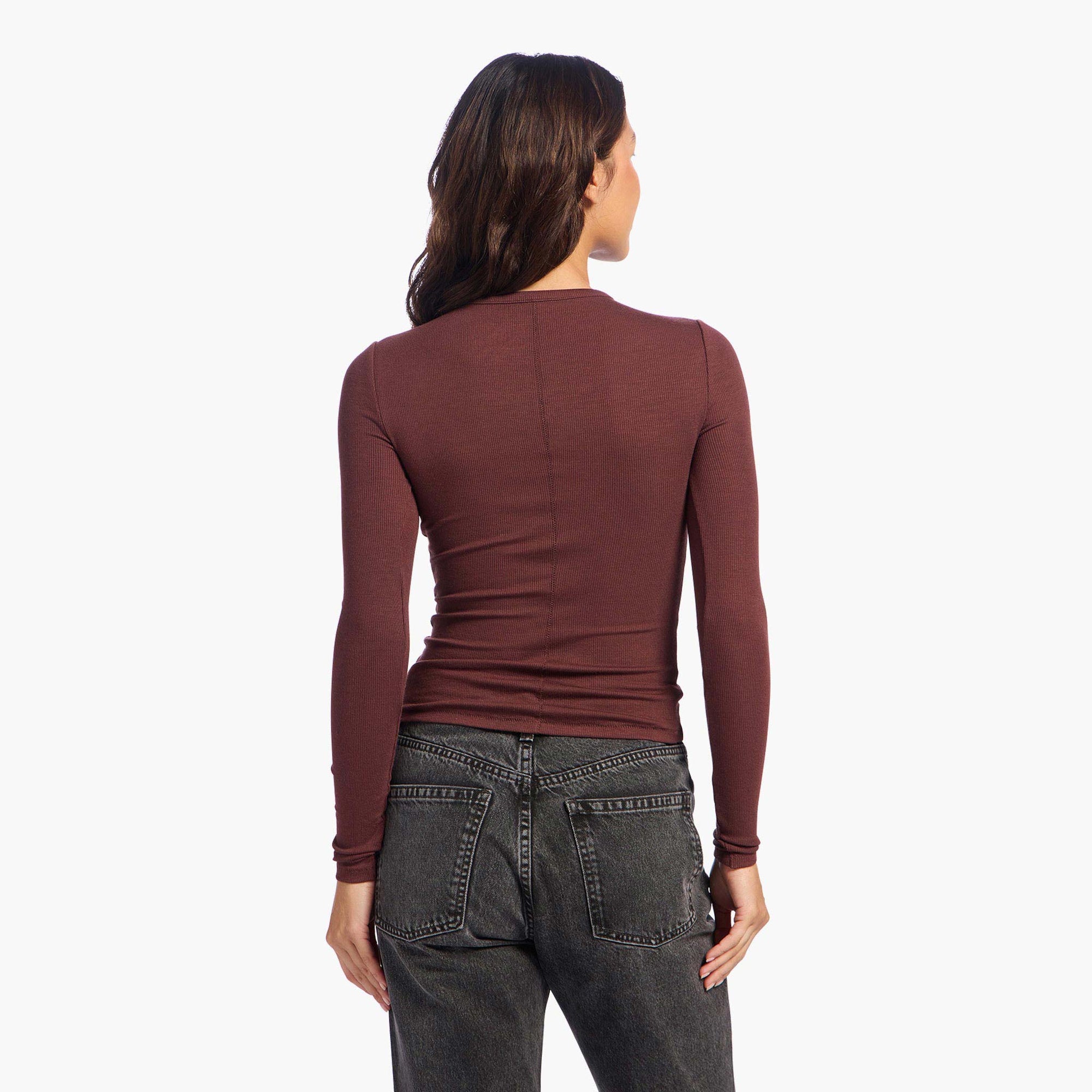 Slinky Rib Long Sleeve Shirt