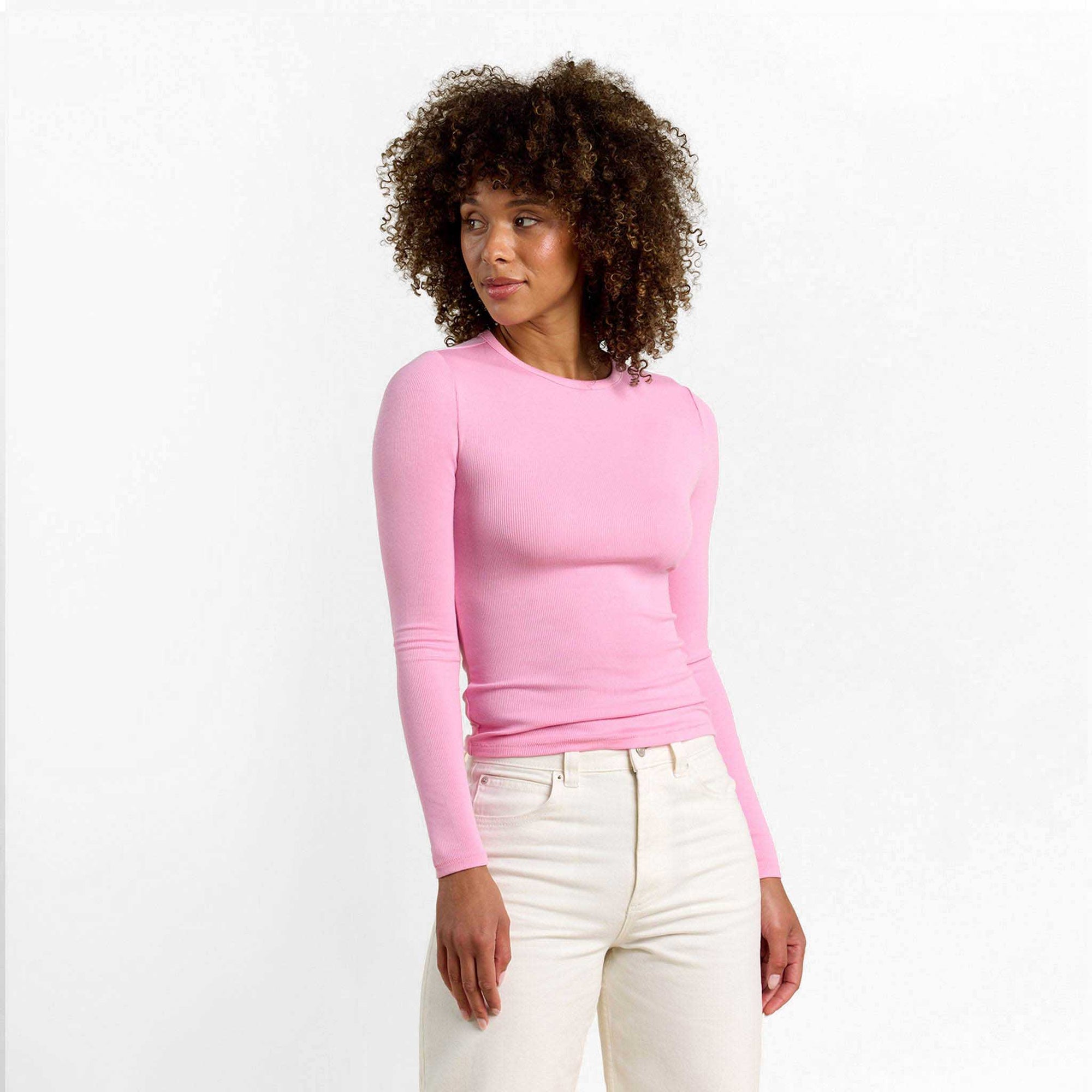 Slinky Rib Long Sleeve Shirt