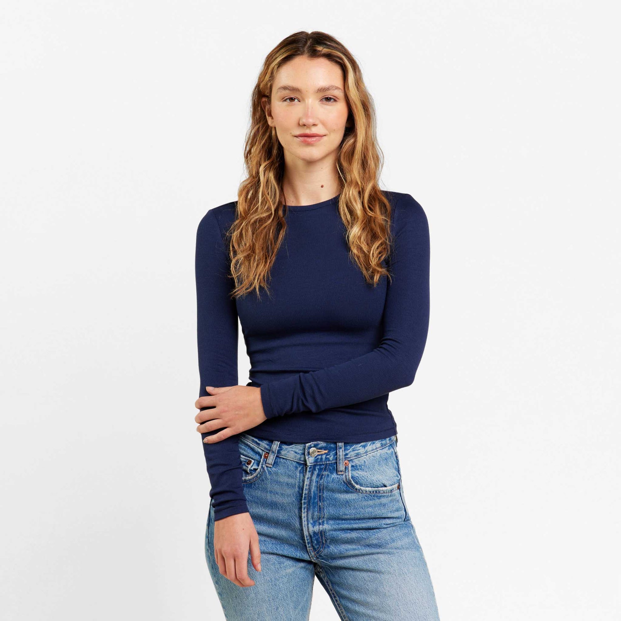 Slinky Rib Long Sleeve Shirt