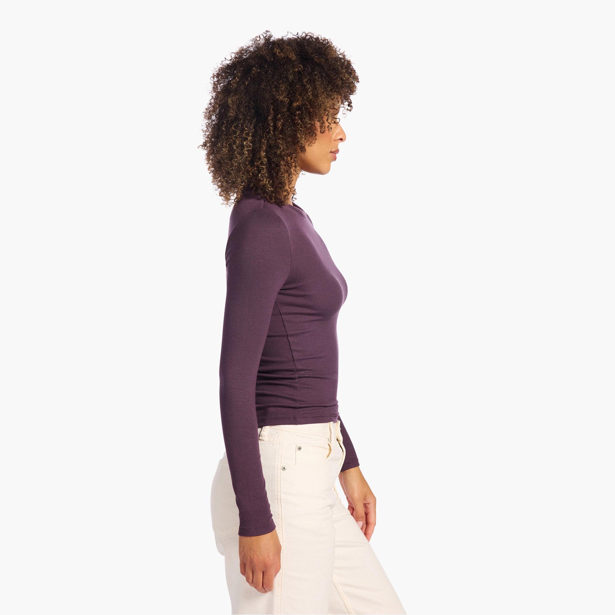 Slinky Rib Long Sleeve Shirt