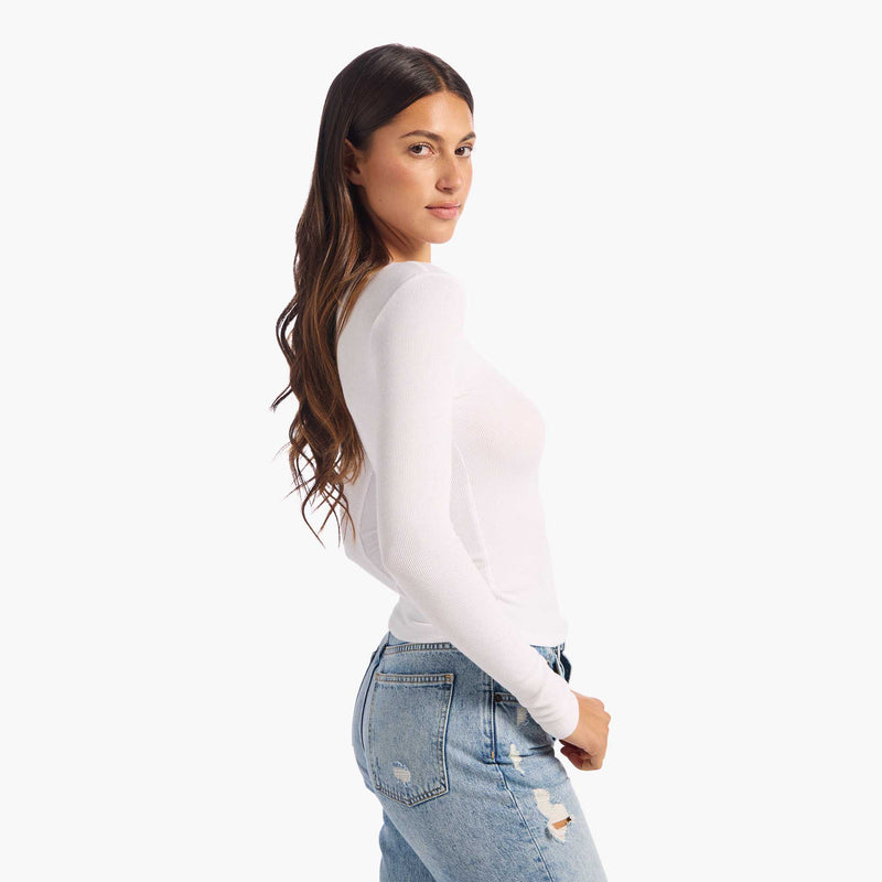 Slinky Rib Long Sleeve Shirt