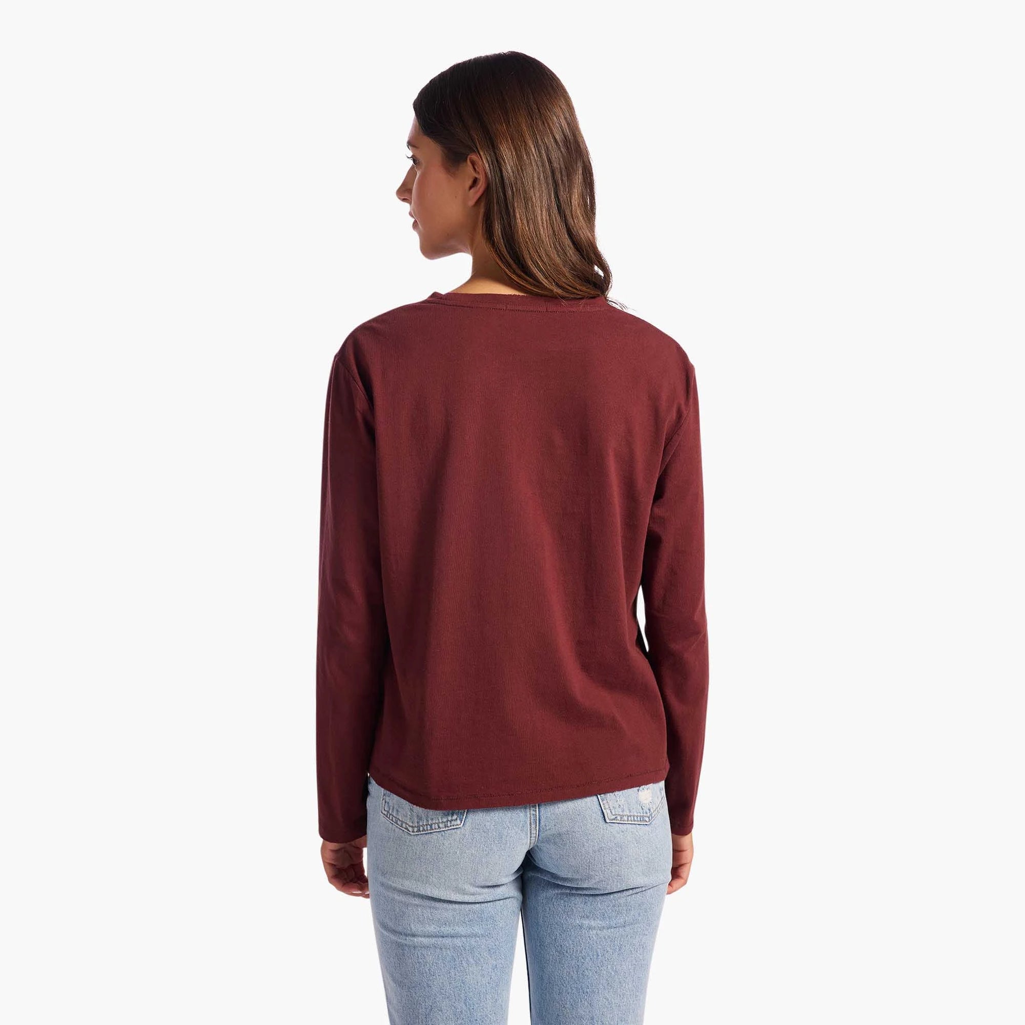 Vintage Cotton Long Sleeve Everyday T-Shirt
