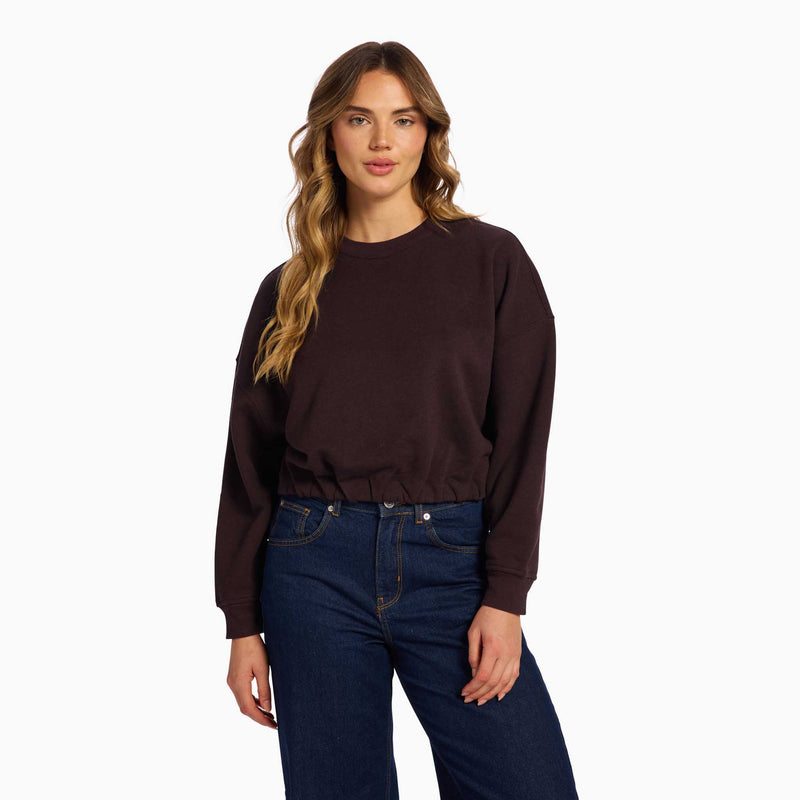 Vintage Fleece Cinch Waist Sweatshirt image 