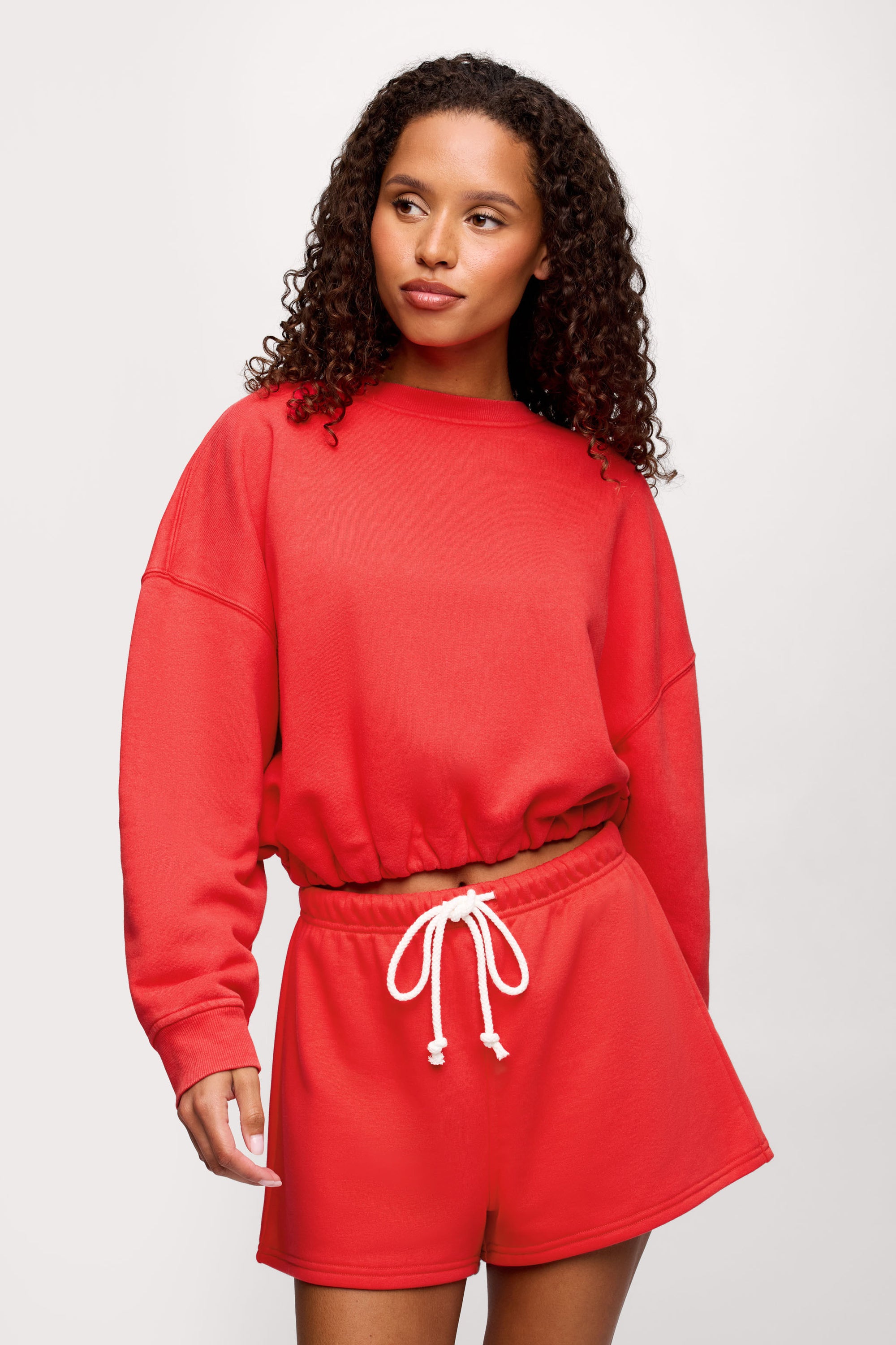 nuuds cinch waist sweatshirt, women’s sweatshirt, fleece sweatshirt women, everyday casual fleece