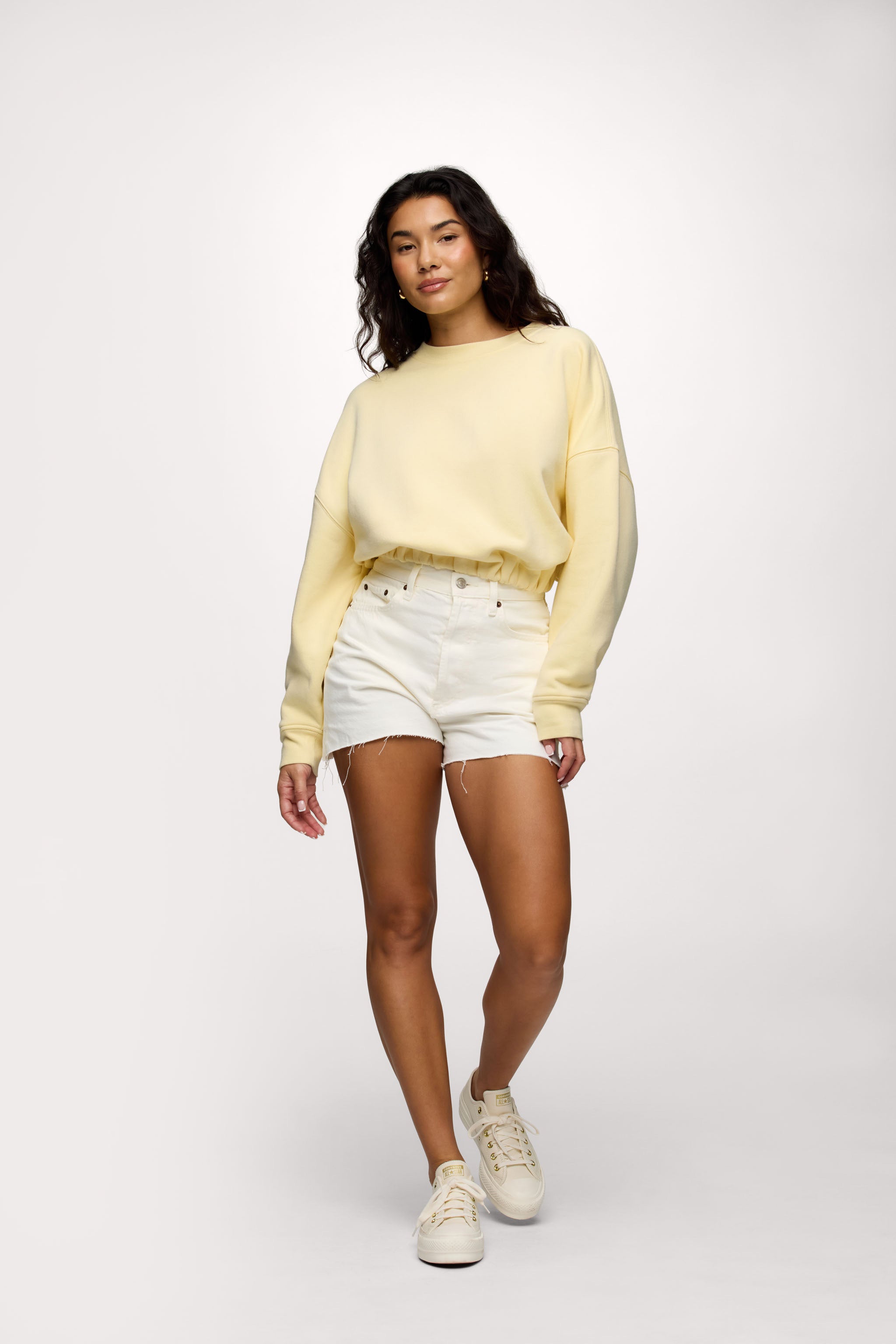 nuuds cinch waist sweatshirt, women’s sweatshirt, fleece sweatshirt women, everyday casual fleece