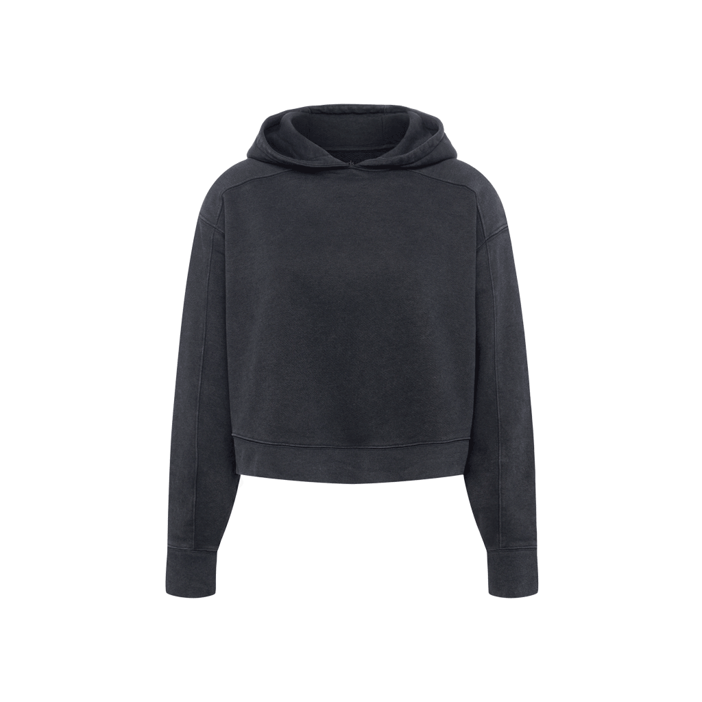 Vintage Fleece Cropped Hoodie