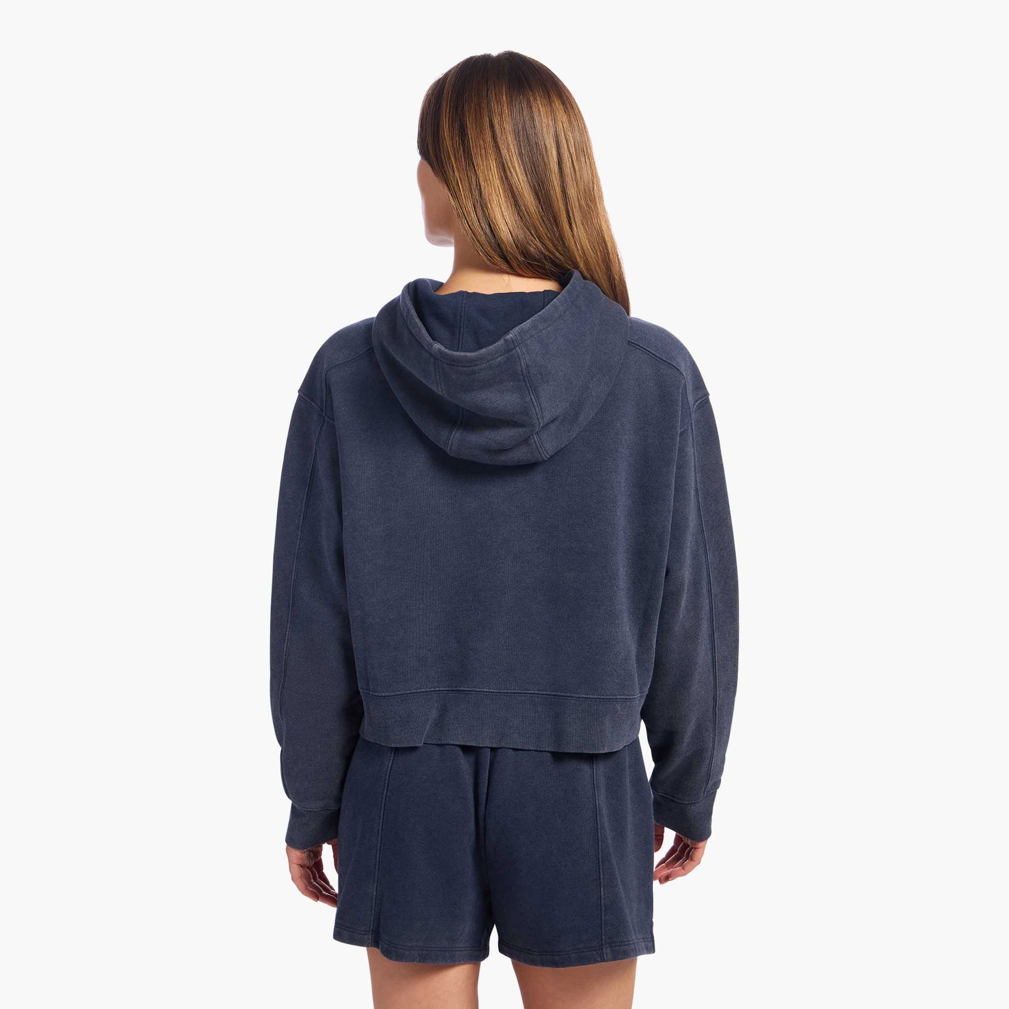 Vintage Fleece Cropped Hoodie