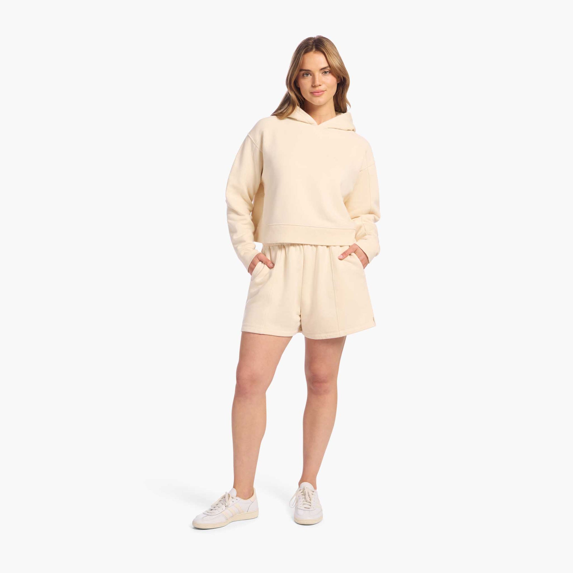 Vintage Fleece Cropped Hoodie