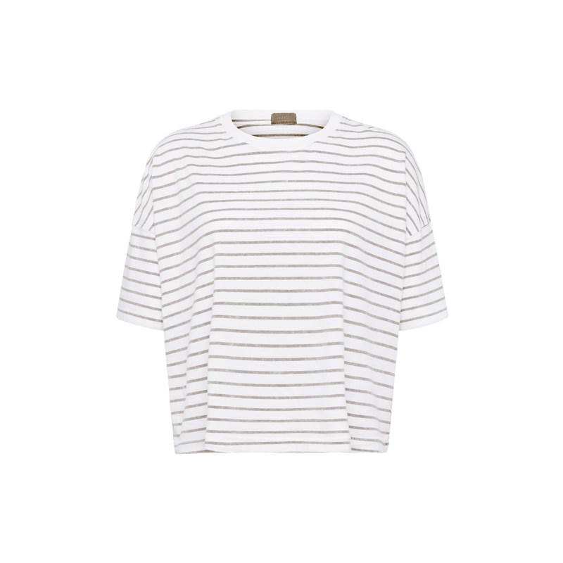 Soft Cotton Striped Boxy Tee image ghost
