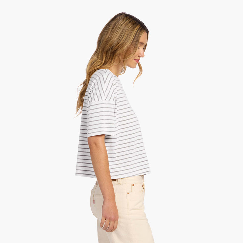Soft Cotton Striped Boxy Tee image 
