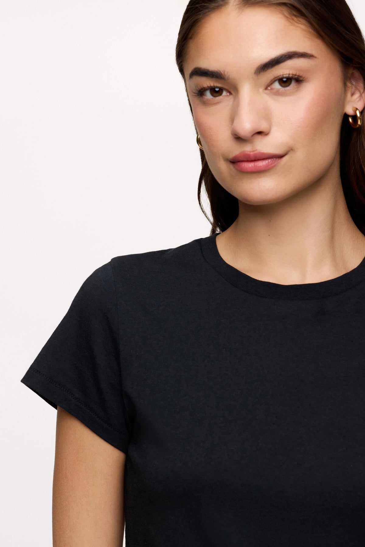 Color:Black | nuuds perfect tee - womens cotton t-shirt basic tees womens tops