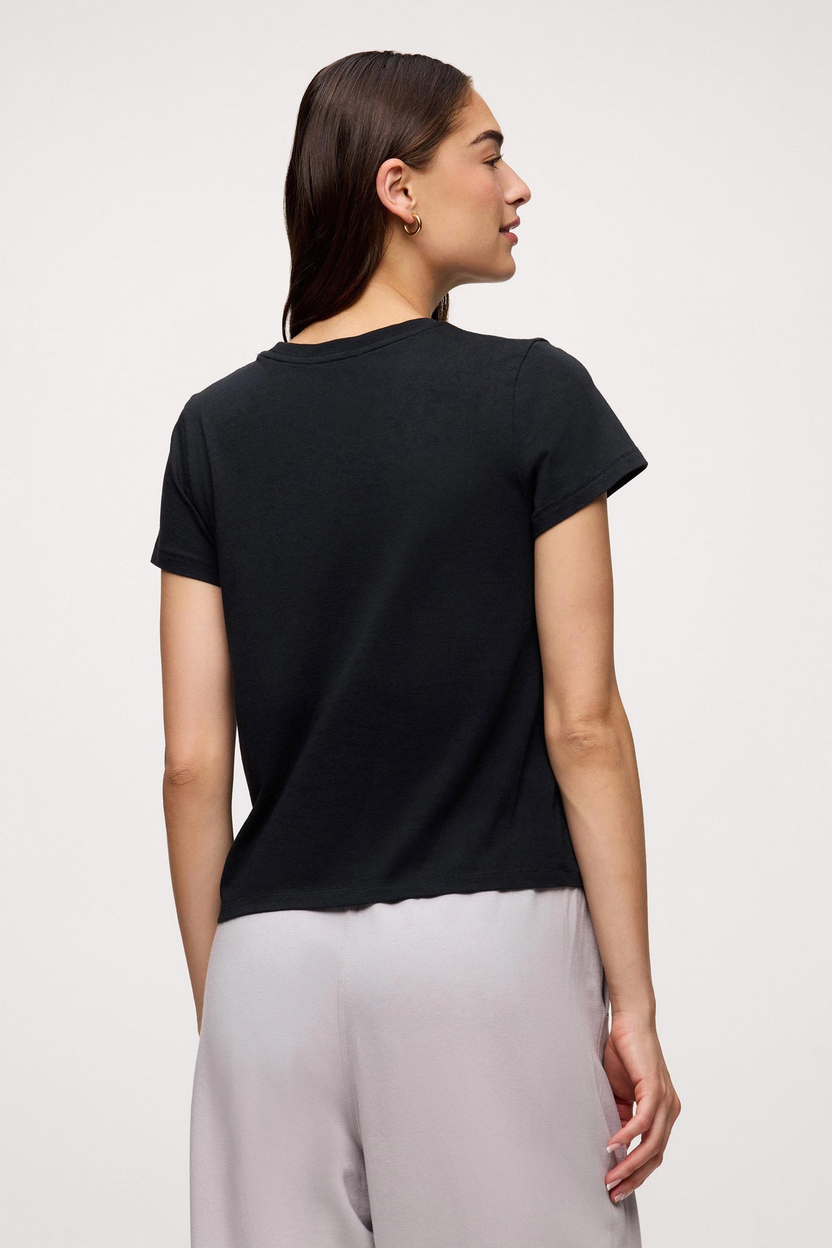 Color:Black | nuuds perfect tee - womens cotton t-shirt basic tees womens tops