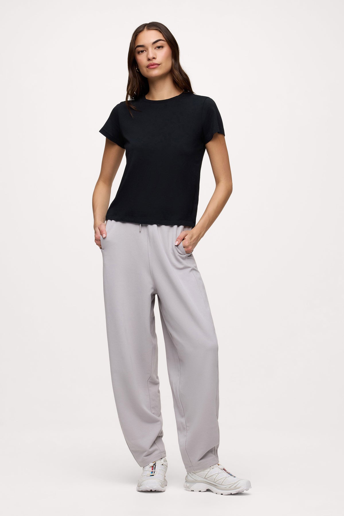 Color:Black | nuuds perfect tee - womens cotton t-shirt basic tees womens tops