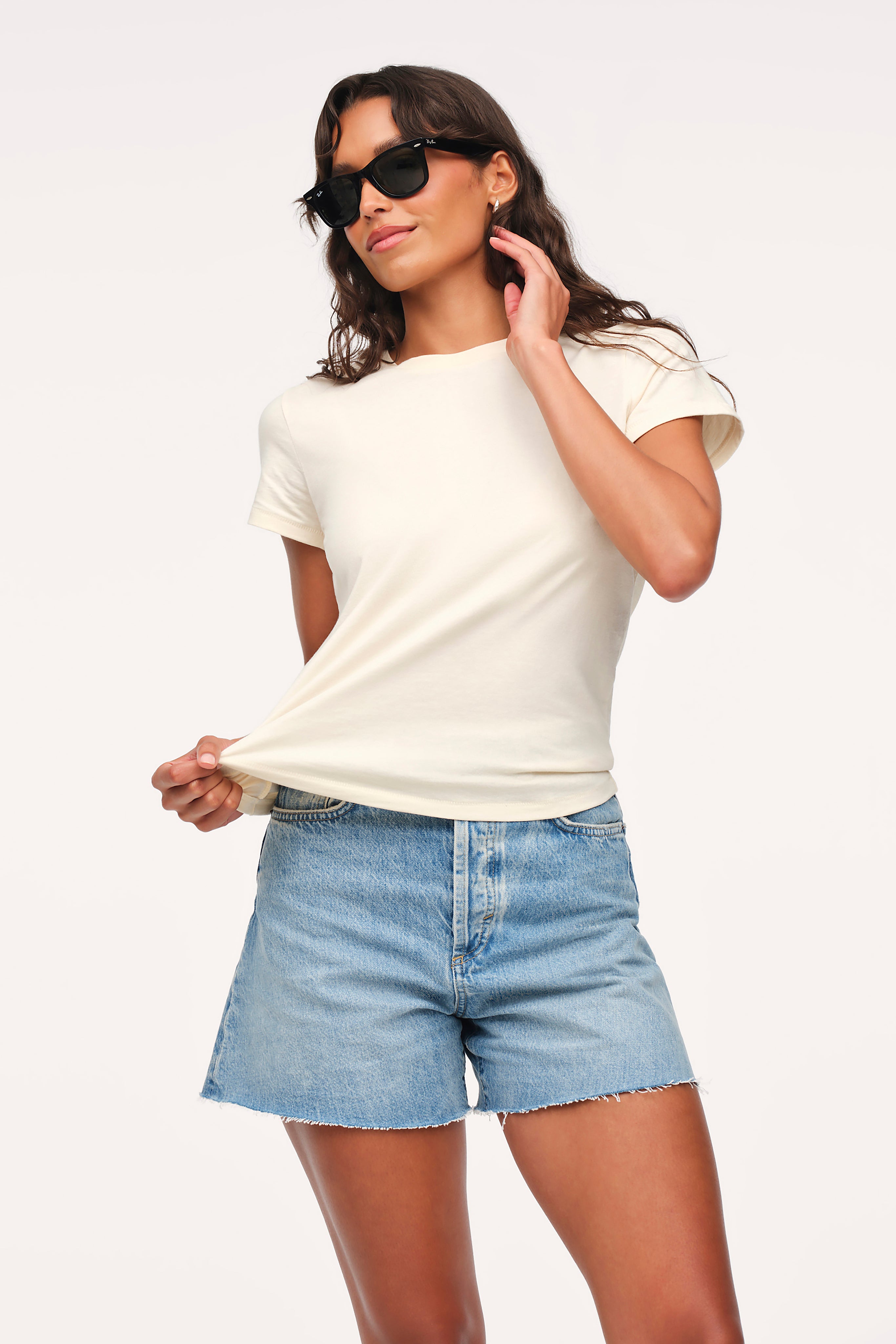 nuuds perfect tee - womens cotton t-shirt basic tees womens tops