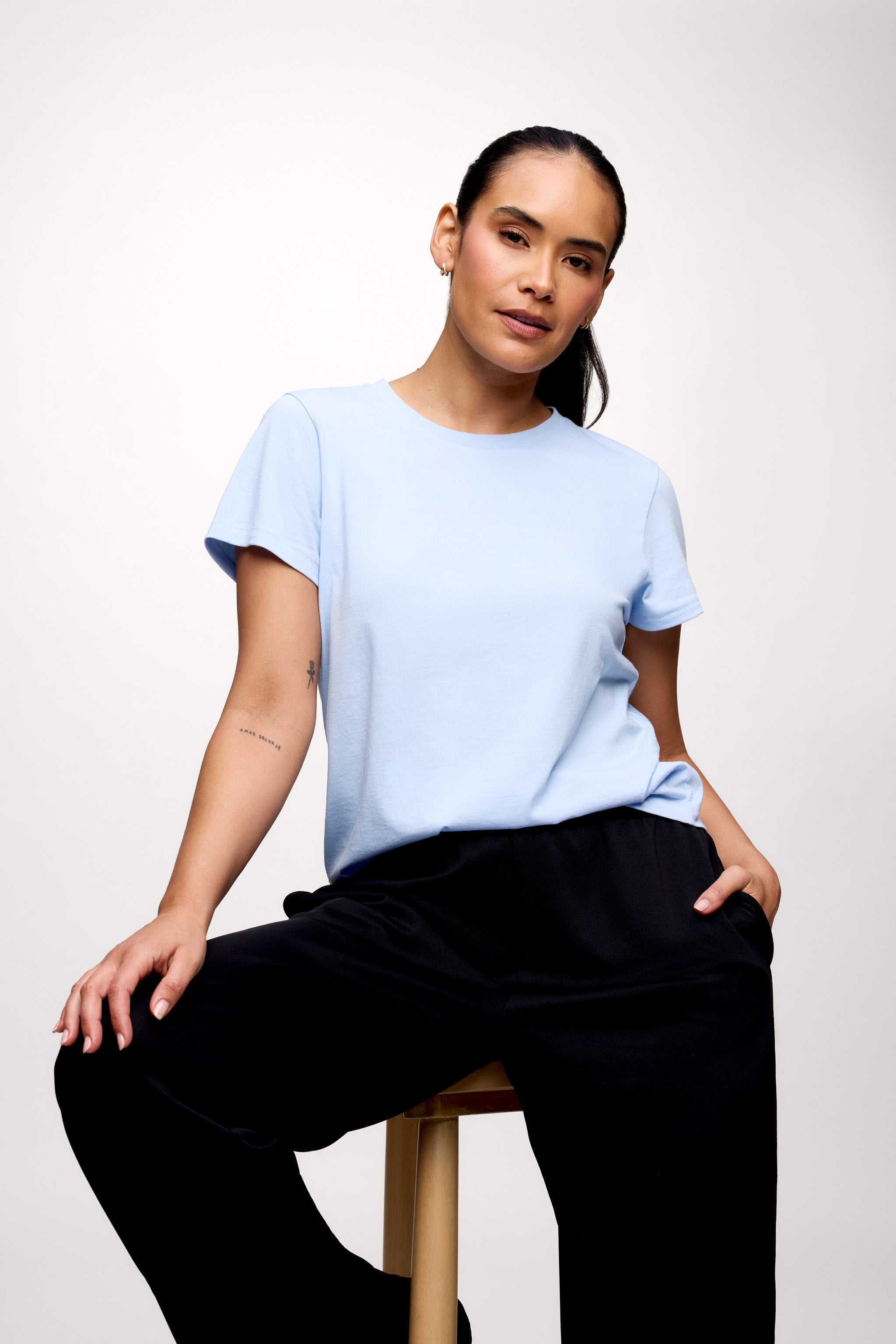 nuuds perfect tee - womens cotton t-shirt basic tees womens tops