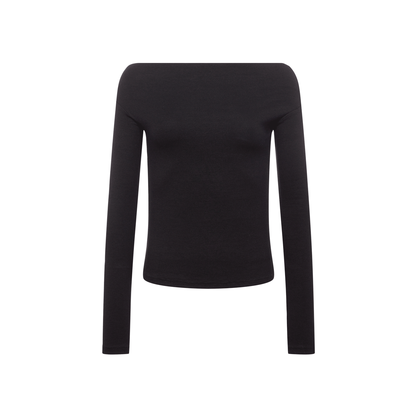 Slinky Rib Off-The-Shoulder Shirt