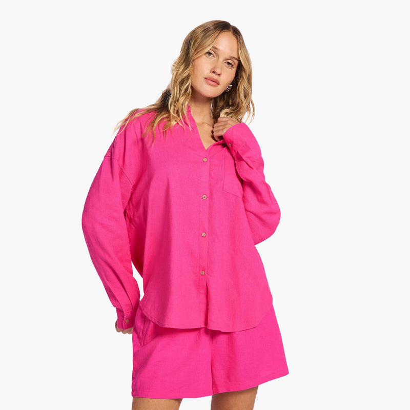 Linen Boyfriend Shirt image 