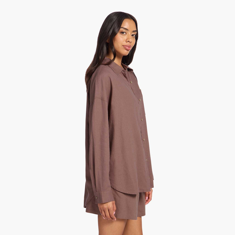 Linen Boyfriend Shirt image 