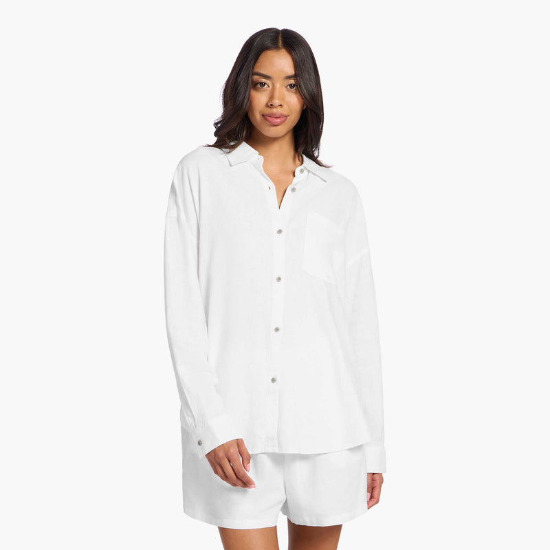Linen Boyfriend Shirt image 