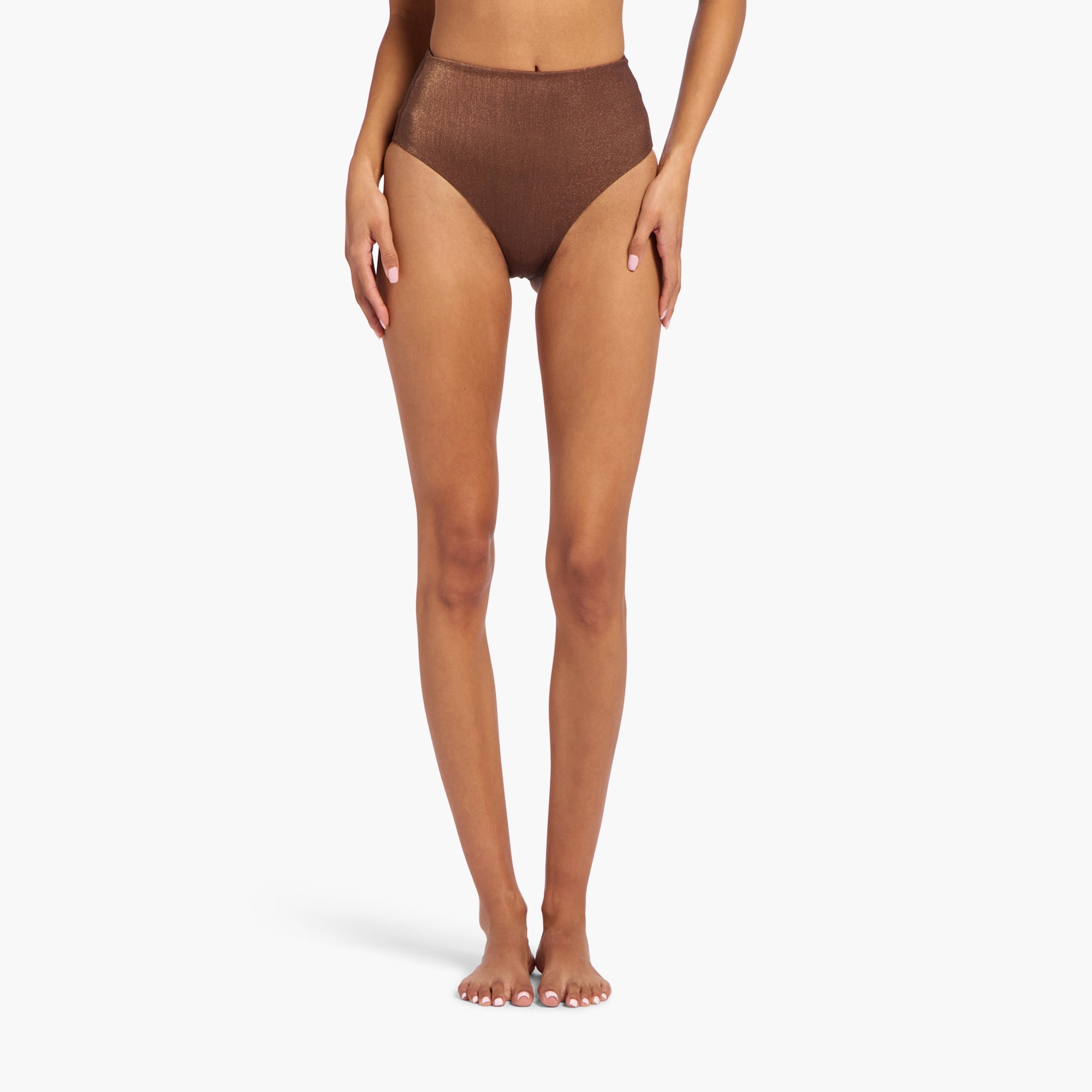Shimmer High Waist Bikini Bottom