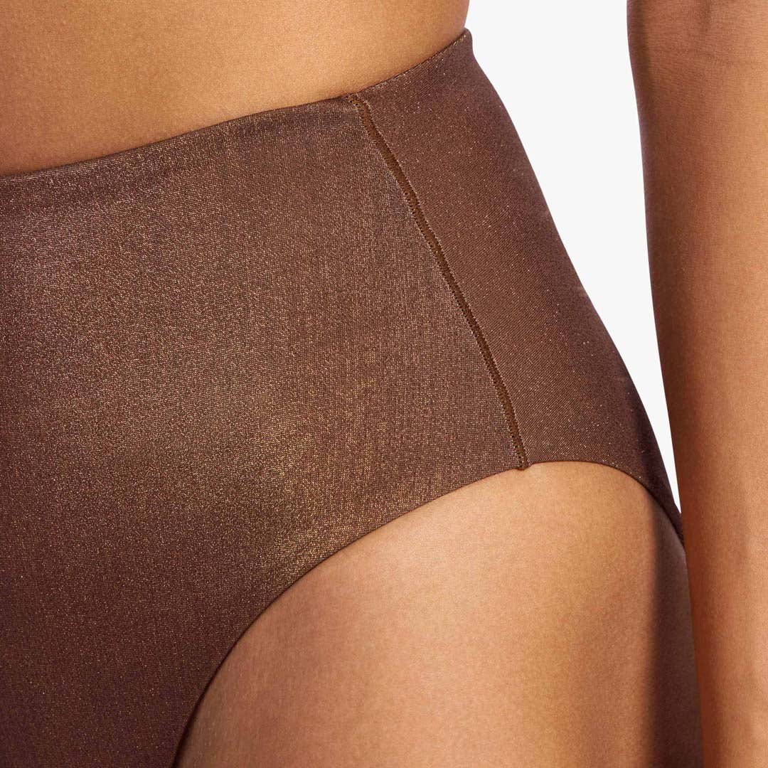 Shimmer High Waist Bikini Bottom