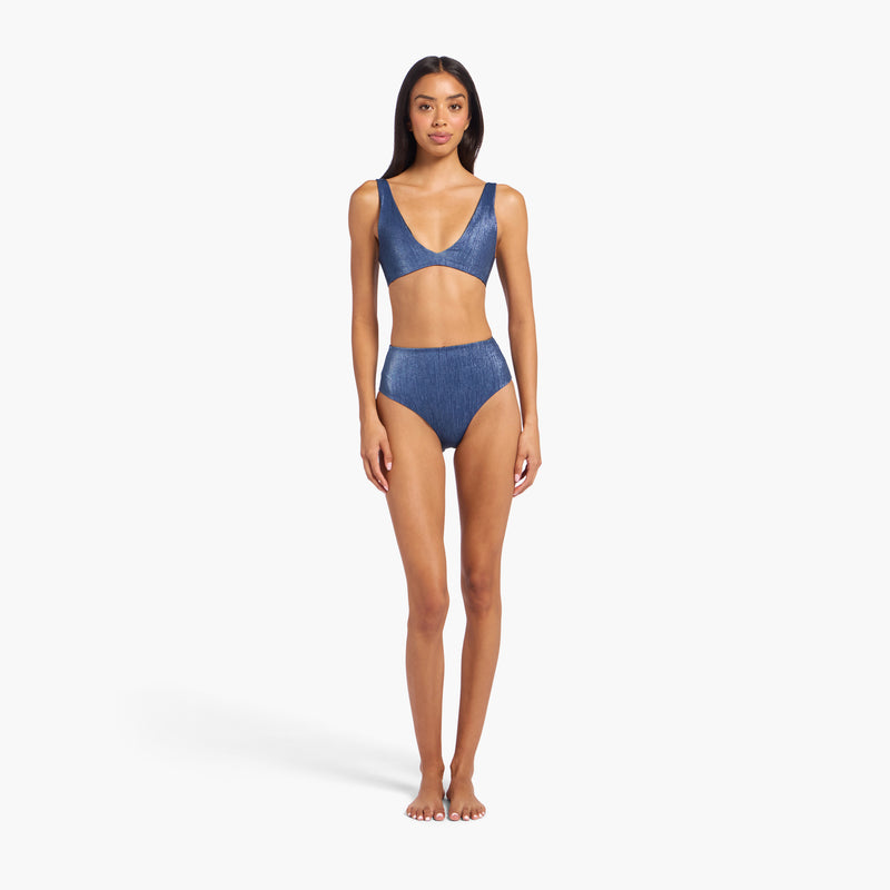 Shimmer High Waist Bikini Bottom image 